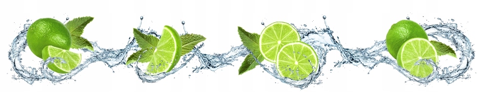 FOTOTAPETA kuchenna LIMONKI W WODZIE 360x240