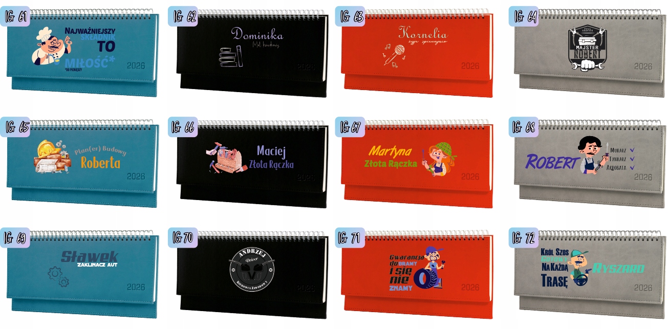 TERMINARZ STRAŻAKA personalizowany 2026 tygodniowy kalendarz biurkowy