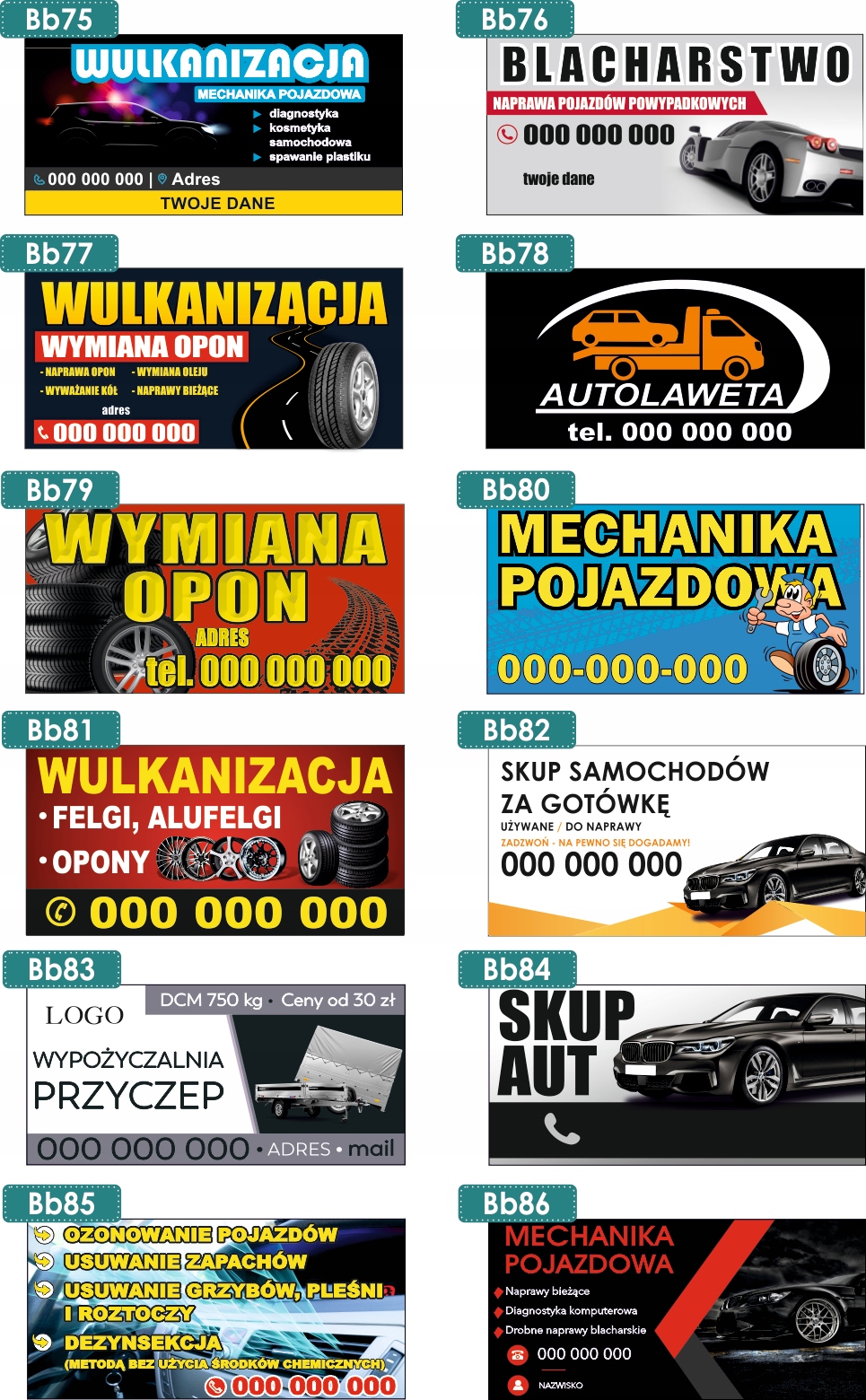 BANER REKLAMOWY szyld projekt 130x80 cm TARTAK