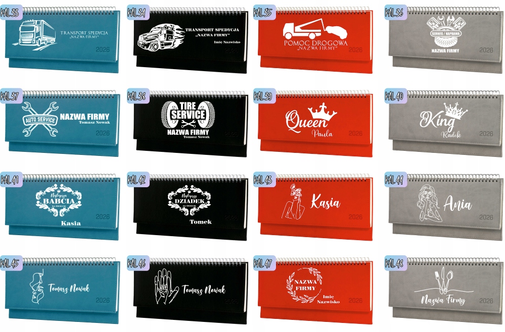 Terminarz dziadek i babcia 2026 tygodniowy kalendarz leżący biurkowy