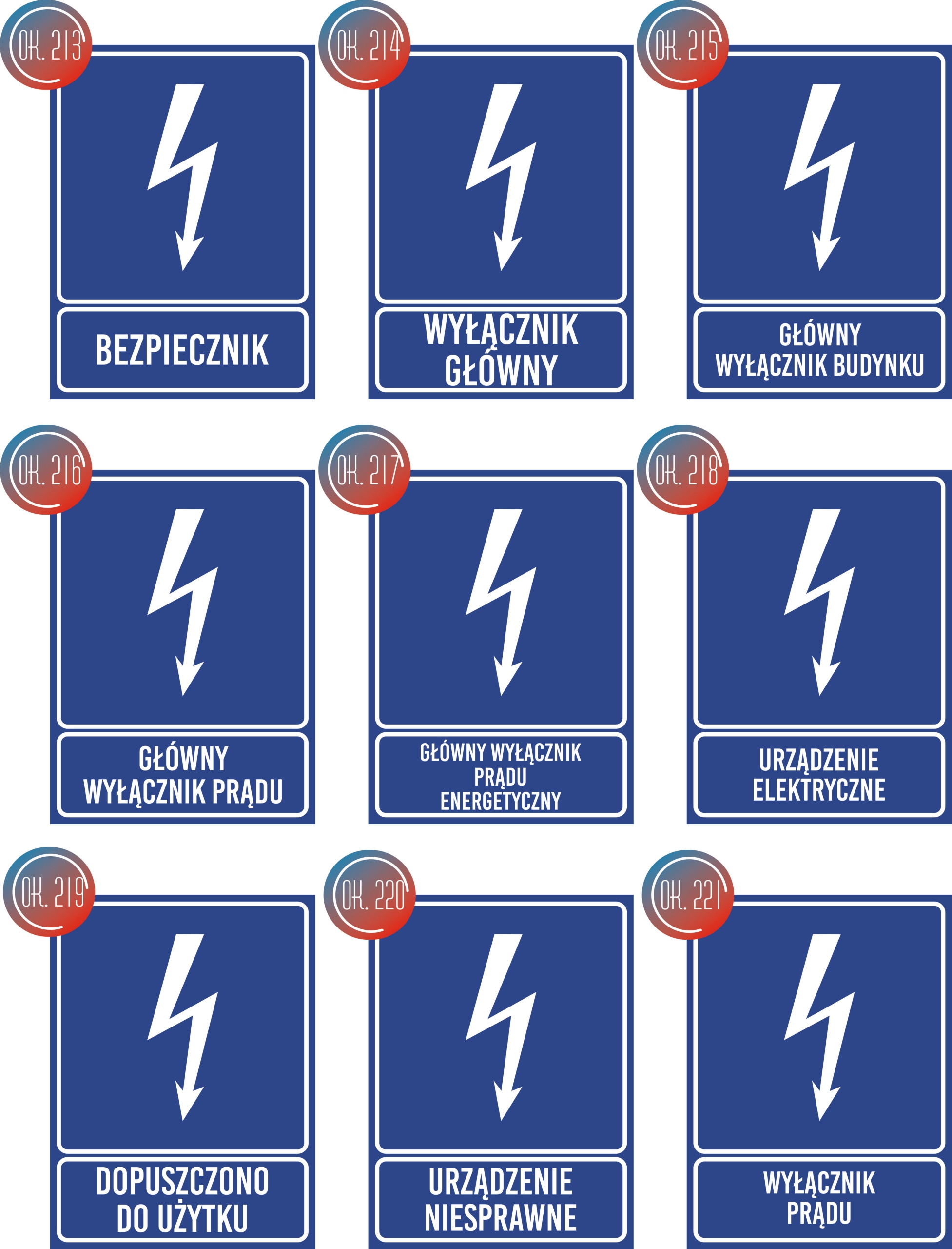 Tabliczka informacyjna - Transformator 1000 KVA grawer piktogram 20x6 cm