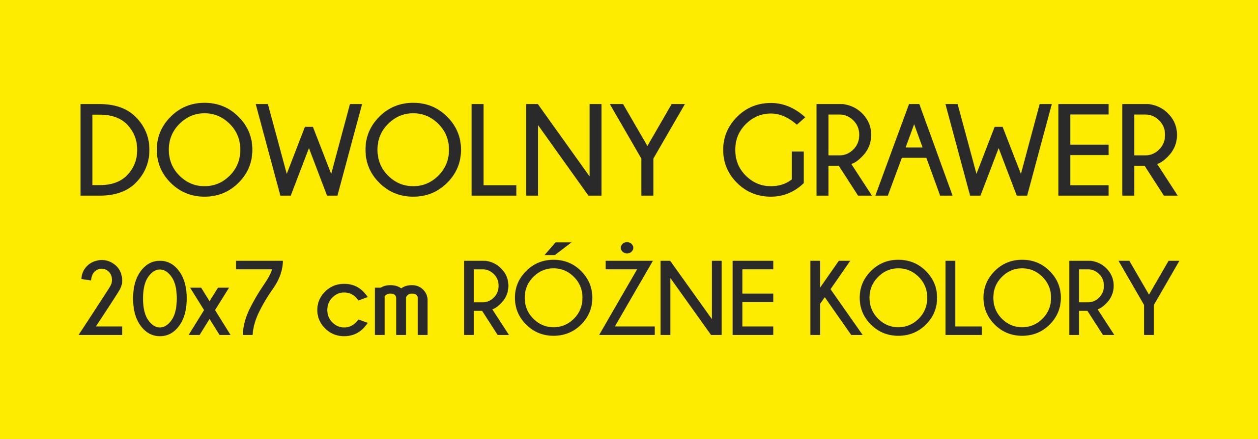 Grawerowana tabliczka Laminat 20x7 DOWOLNY GRAWER napis logo żółta