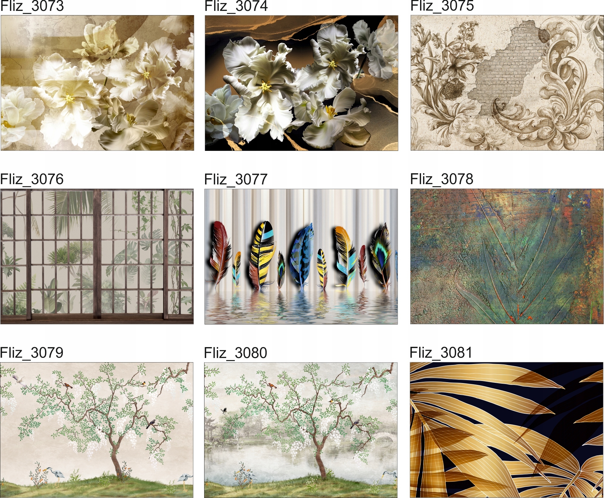 FOTOTAPETY Kwiaty Złote Liście Monstera 260x180