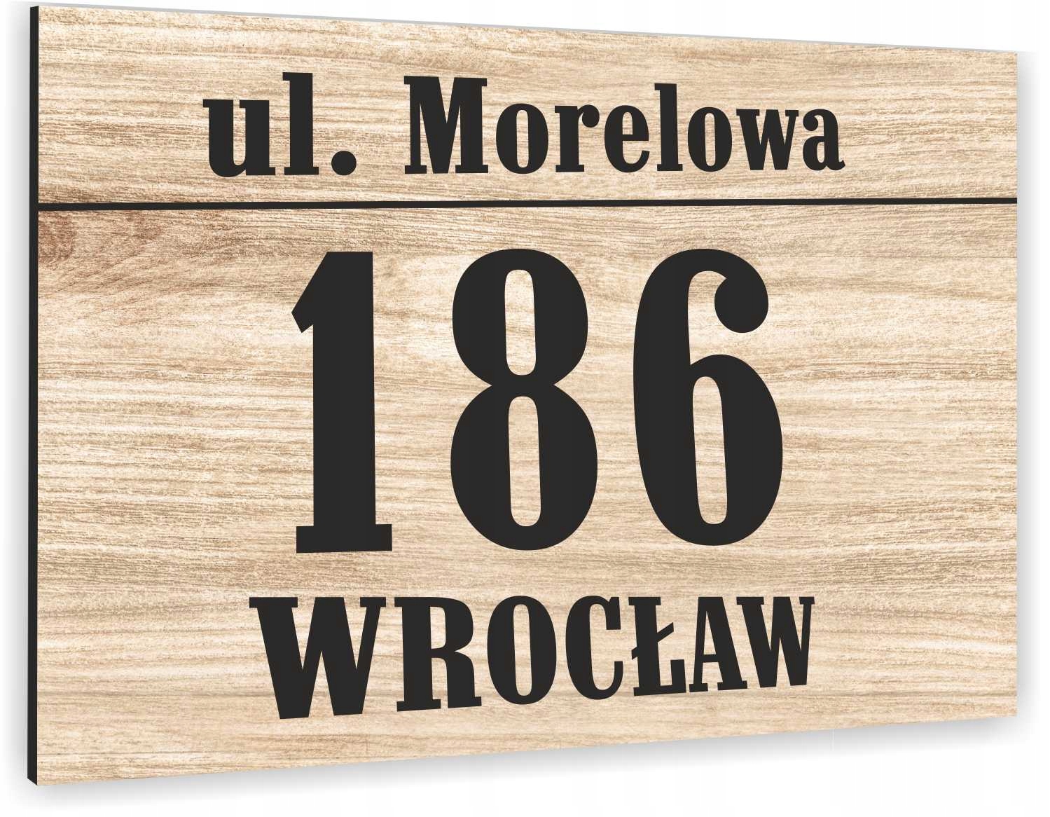 DUŻA Tabliczka ADRESOWA ALUMINIOWA 30x20 numer dom