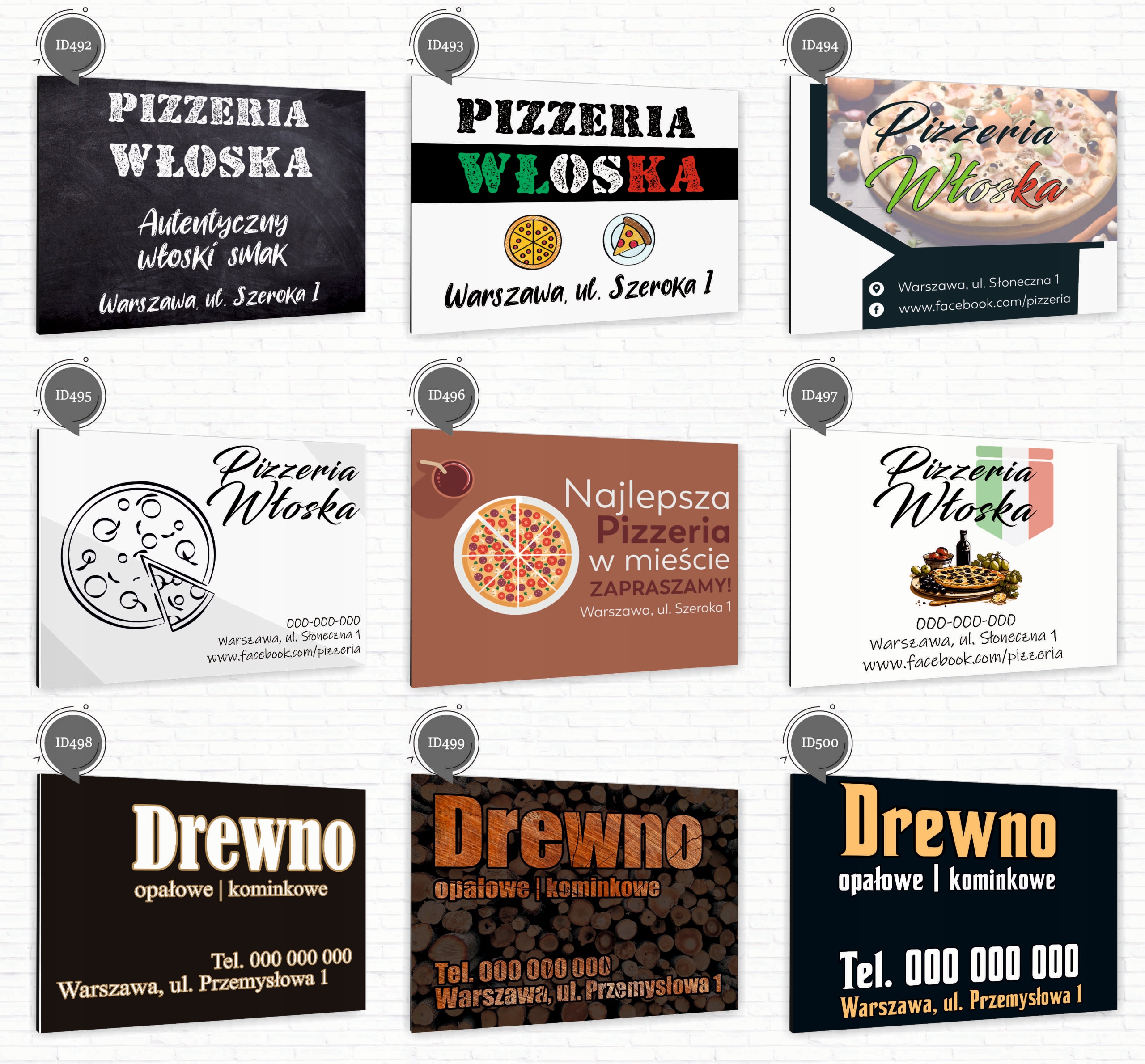 nadruk UV TABLICZKA reklamowa nierdzewna 40x30 PELLET OPAŁOWY sprzedaż