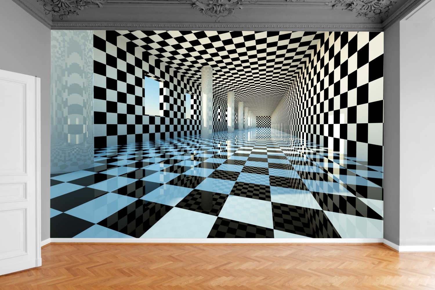 Fototapeta OPTYCZNA TUNEL 3D 390x280