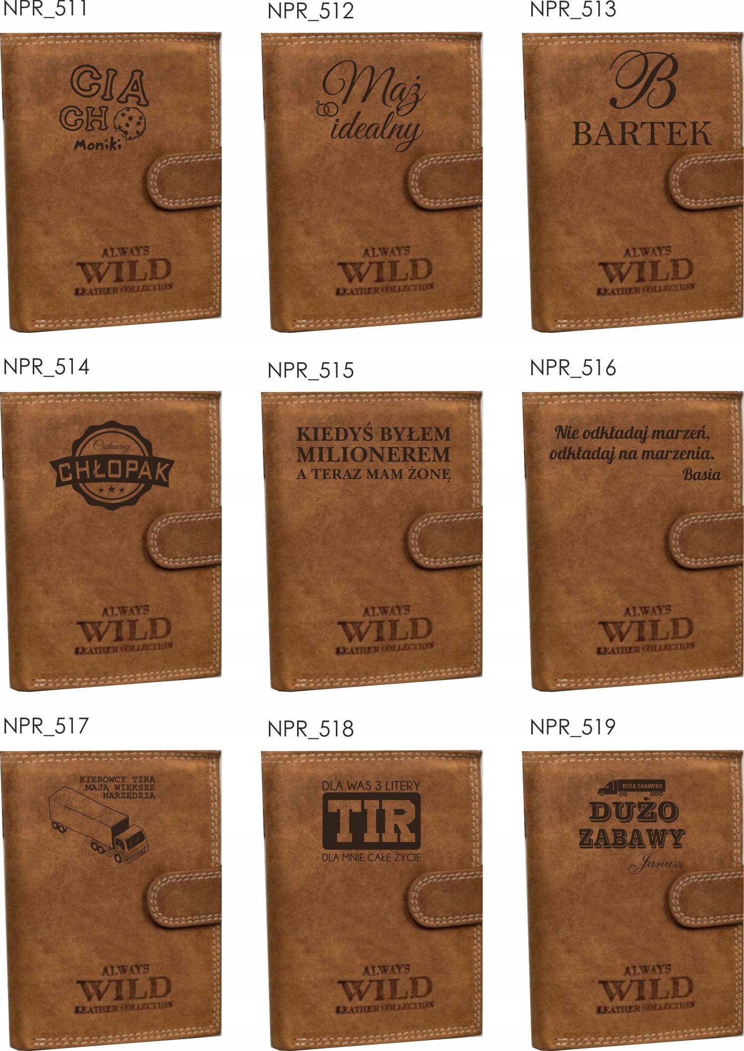 Prezent portfel męski skórzany BOX szwagier GRAWER