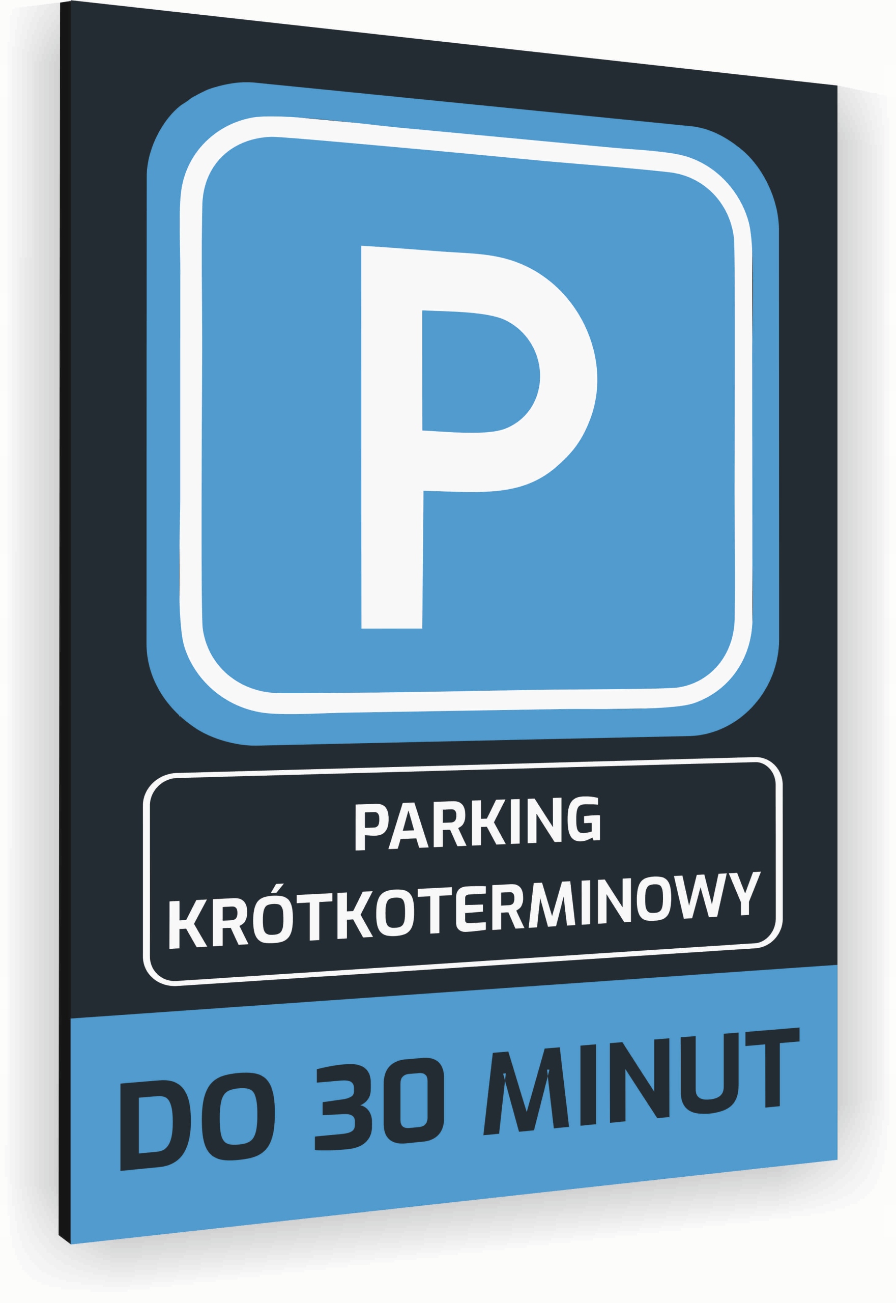Tabliczka znak informacyjny 20x15 Antracyt PARKING KRÓTKOTERMINOWY Dibond