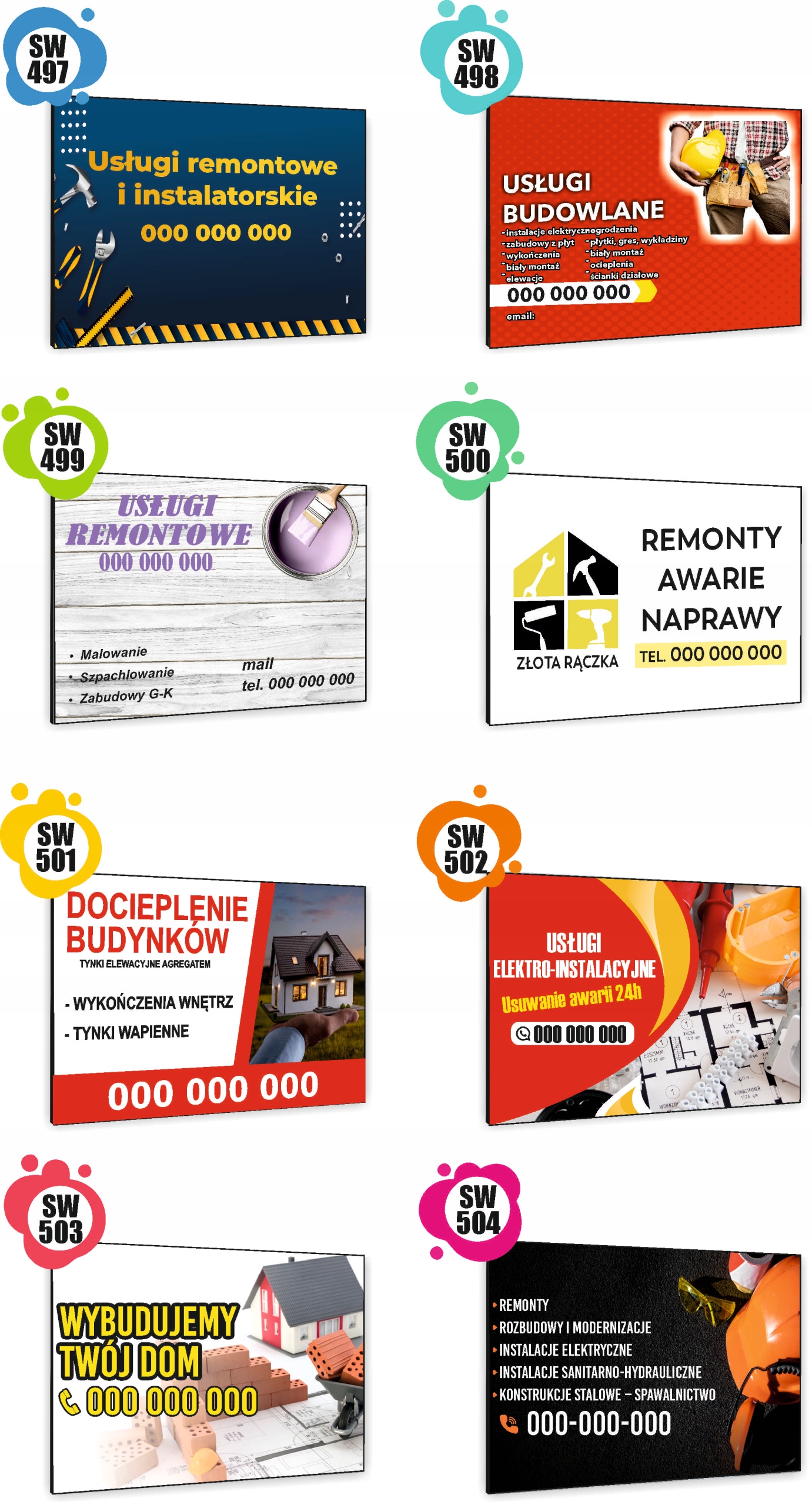 TABLICZKA REKLAMOWA szyld z nadrukiem 40x30 cm usługi brukarskie