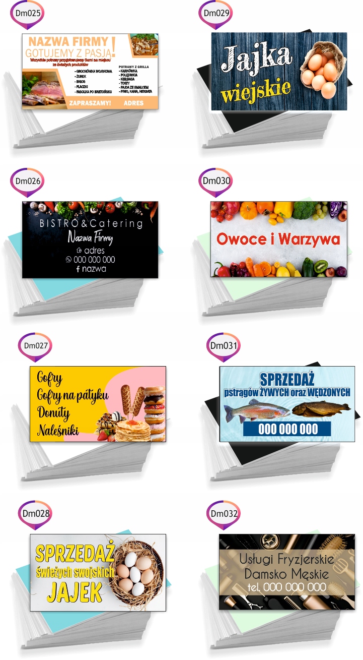 Wizytówki reklamowe firmowe 100 szt różne wzory USŁUGI ELEKTRYCZNE