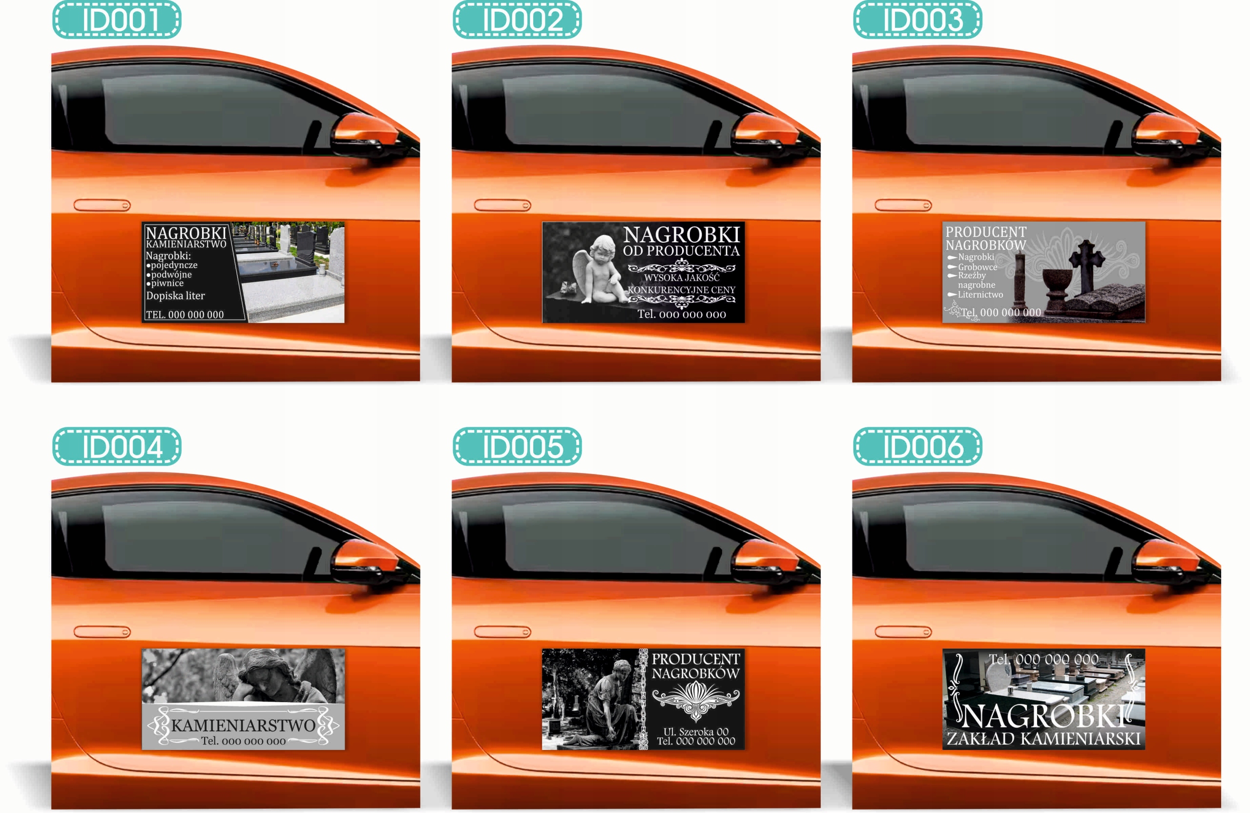 Magnes na samochód reklama magnetyczna 60x30 cm APARTAMENTY DO WYNAJĘCIA