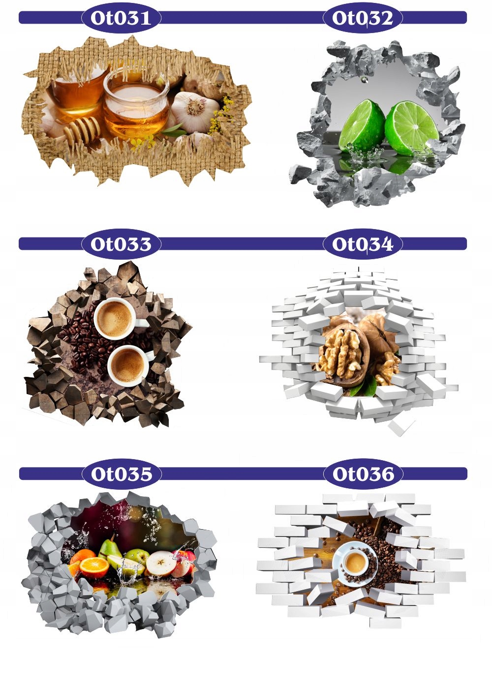 Naklejka samoprzylepna 3D efekt miód kuchnia HIT!