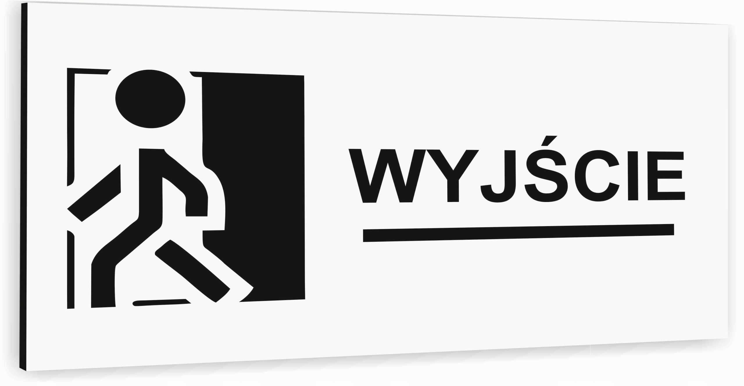 Tabliczka BIAŁA z dibondu WYJŚCIE Tablica informacyjna NADRUK UV