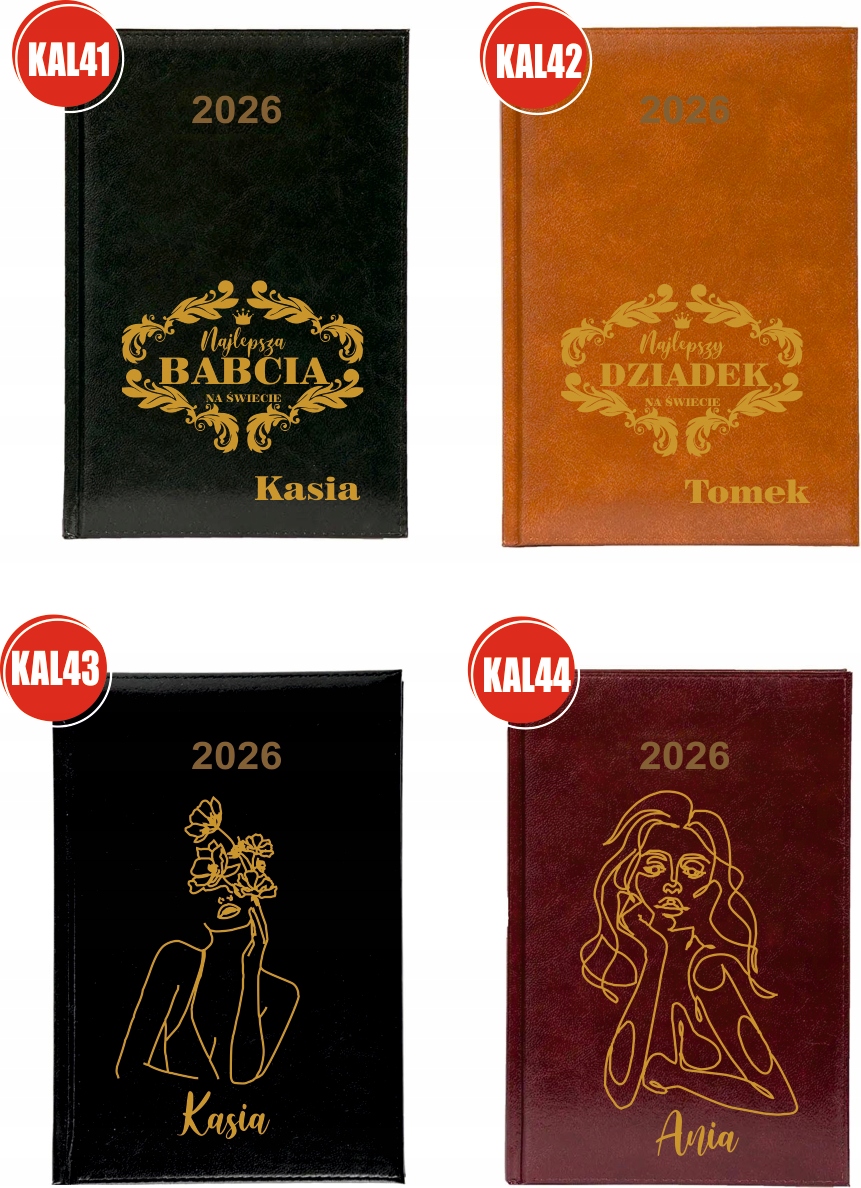 Kalendarz A5 2026 tygodniowy KSIĄŻKOWY DLA TATY NADDRUK Z IMIENIEM