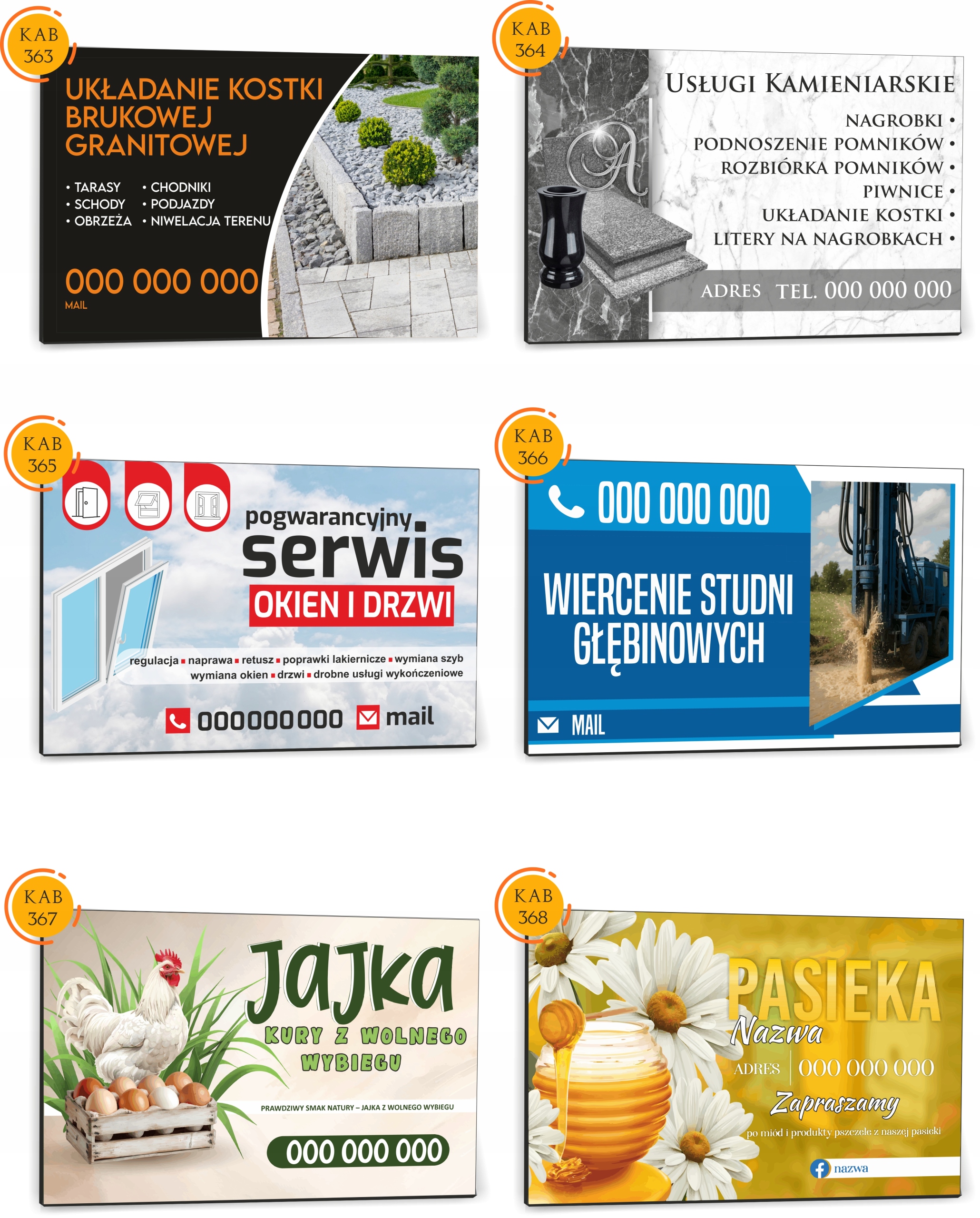 Tabliczka reklamowa szyld dibond 40x30 NADRUK udładanie kostki brukowej