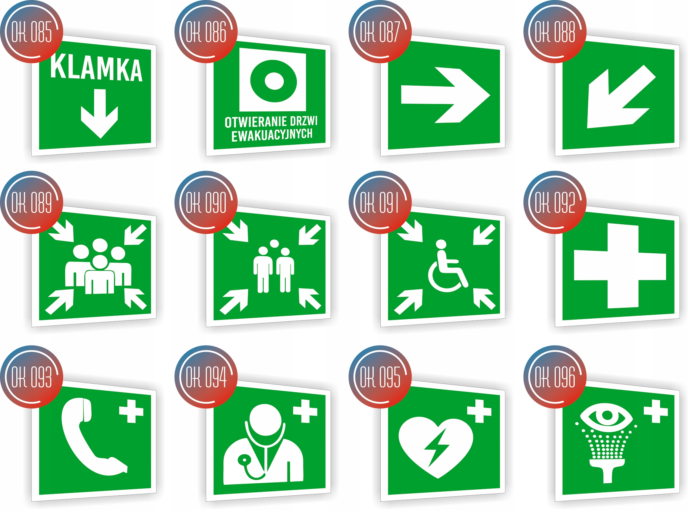 Tabliczka ewakuacyjna z nadrukiem 10x10 cm Miejsce bezpiecznego schronienia