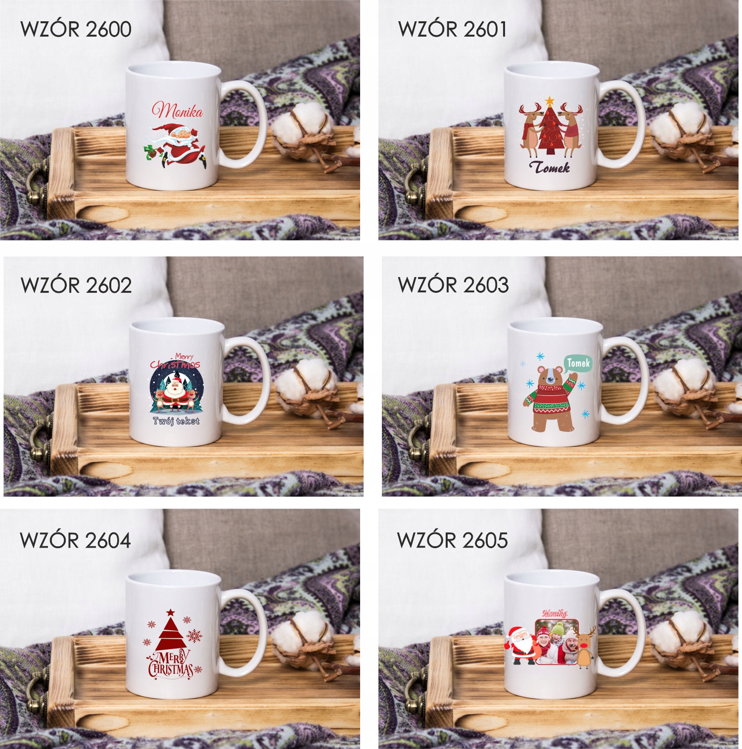 Kubek z imieniem PREZENT WESOŁYCH ŚWIĄT