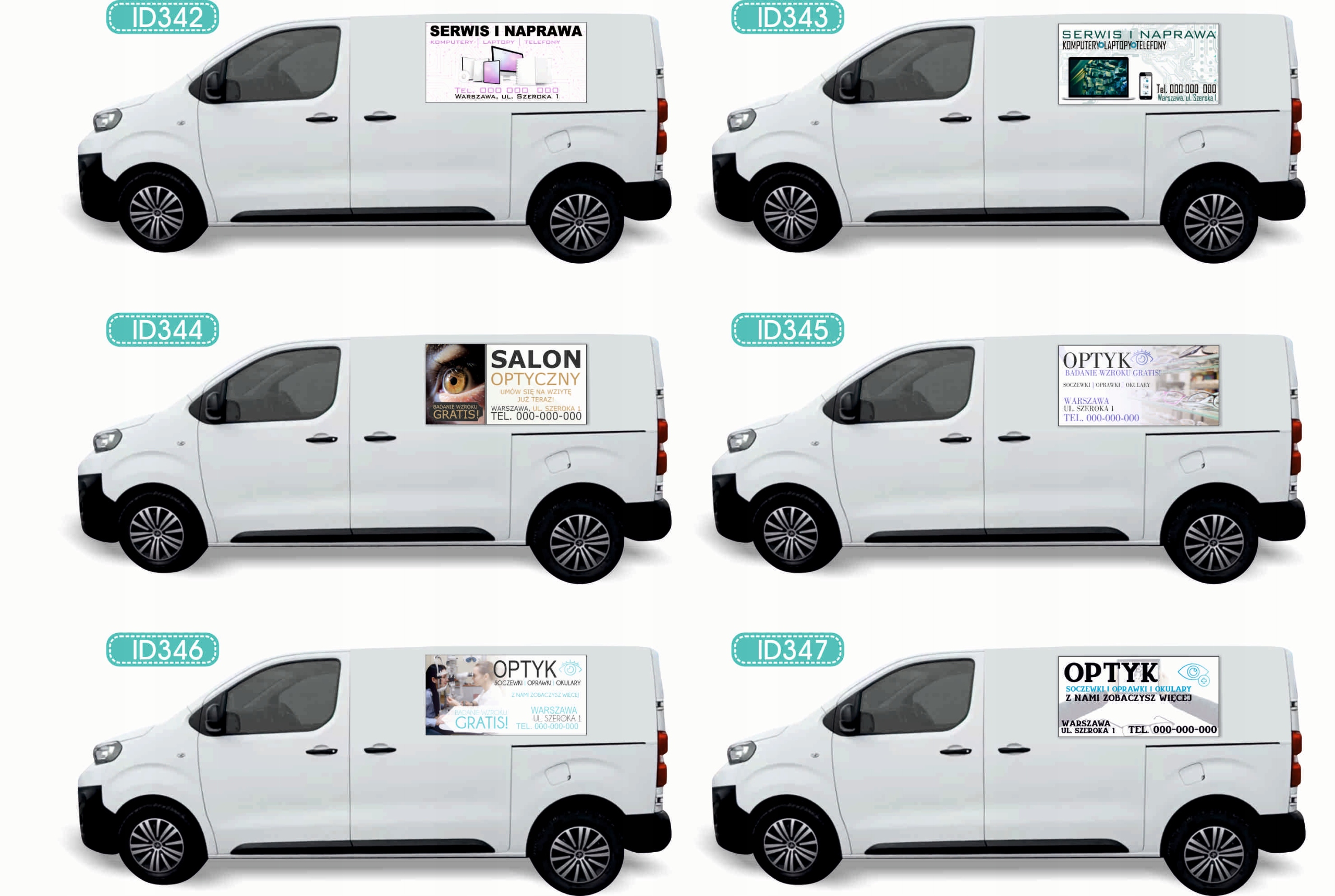 Reklama Naklejka na samochód różne wzory do wyboru ODSZKODOWANIA