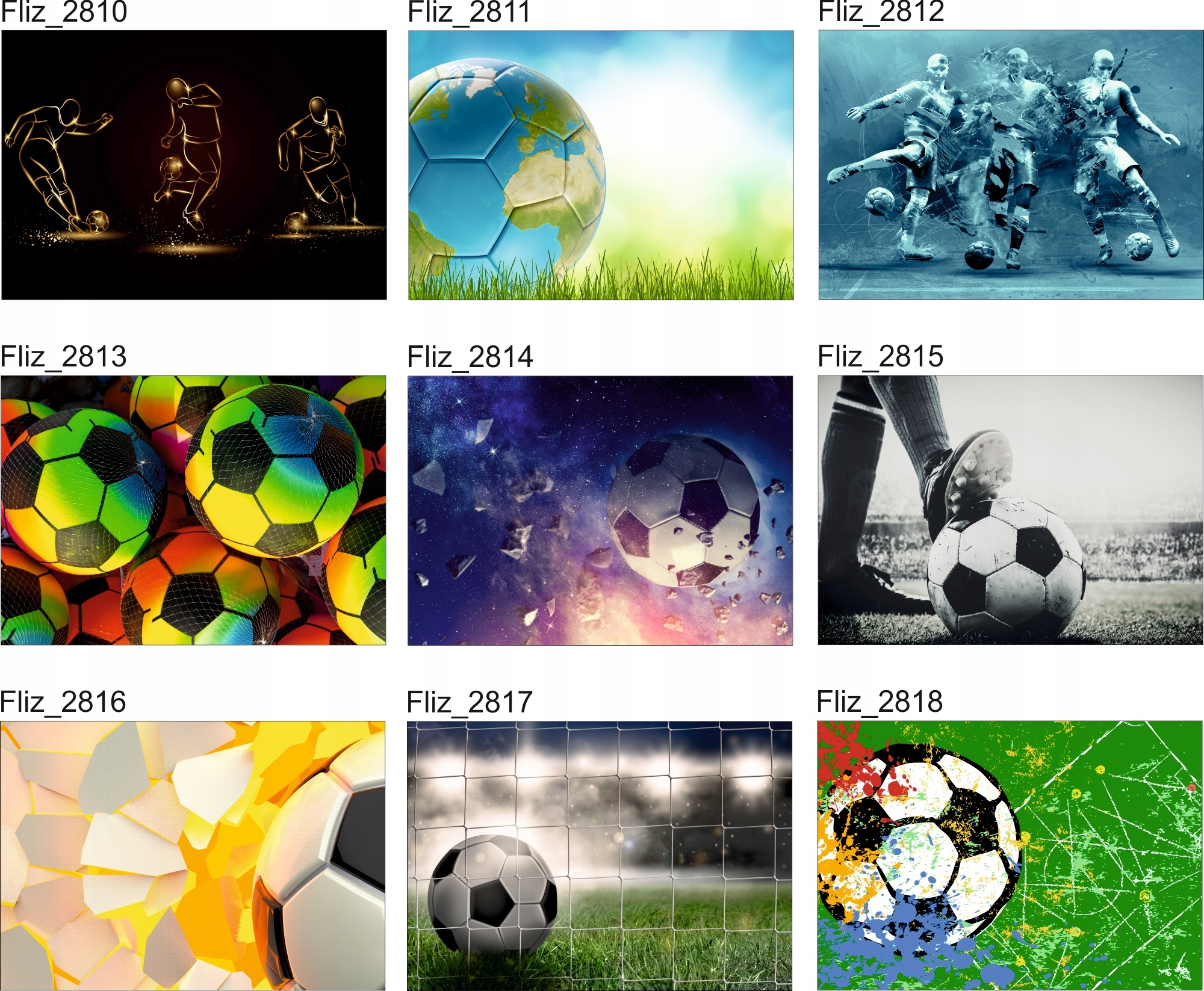 FOTOTAPETY piłkarskie sportowe PIŁKA NOŻNA 200x130