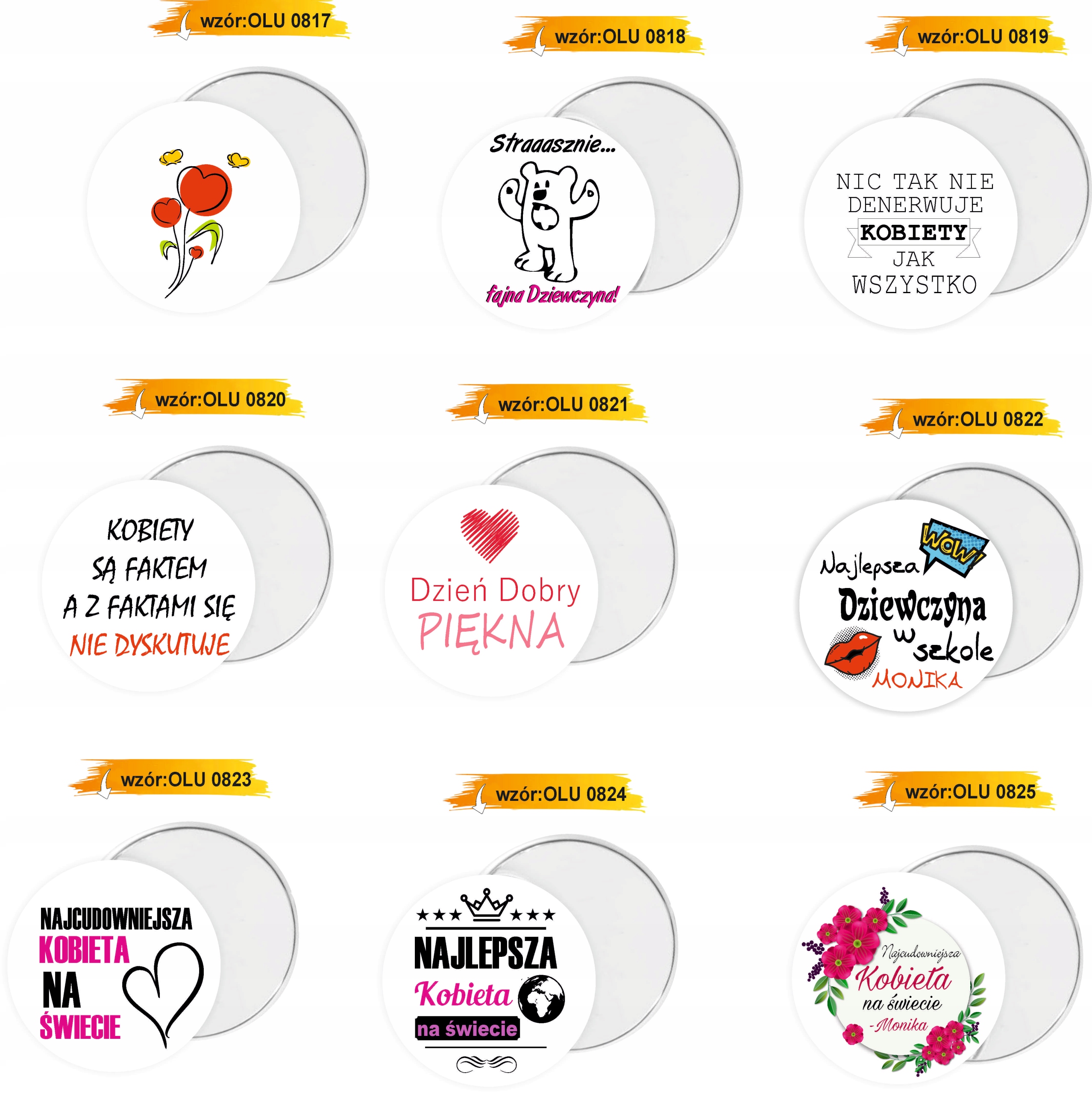 LUSTERECZKO prezent dla DZIEWCZYNY DUŻY WYBÓR PERSONALIZOWANE + IMIĘ