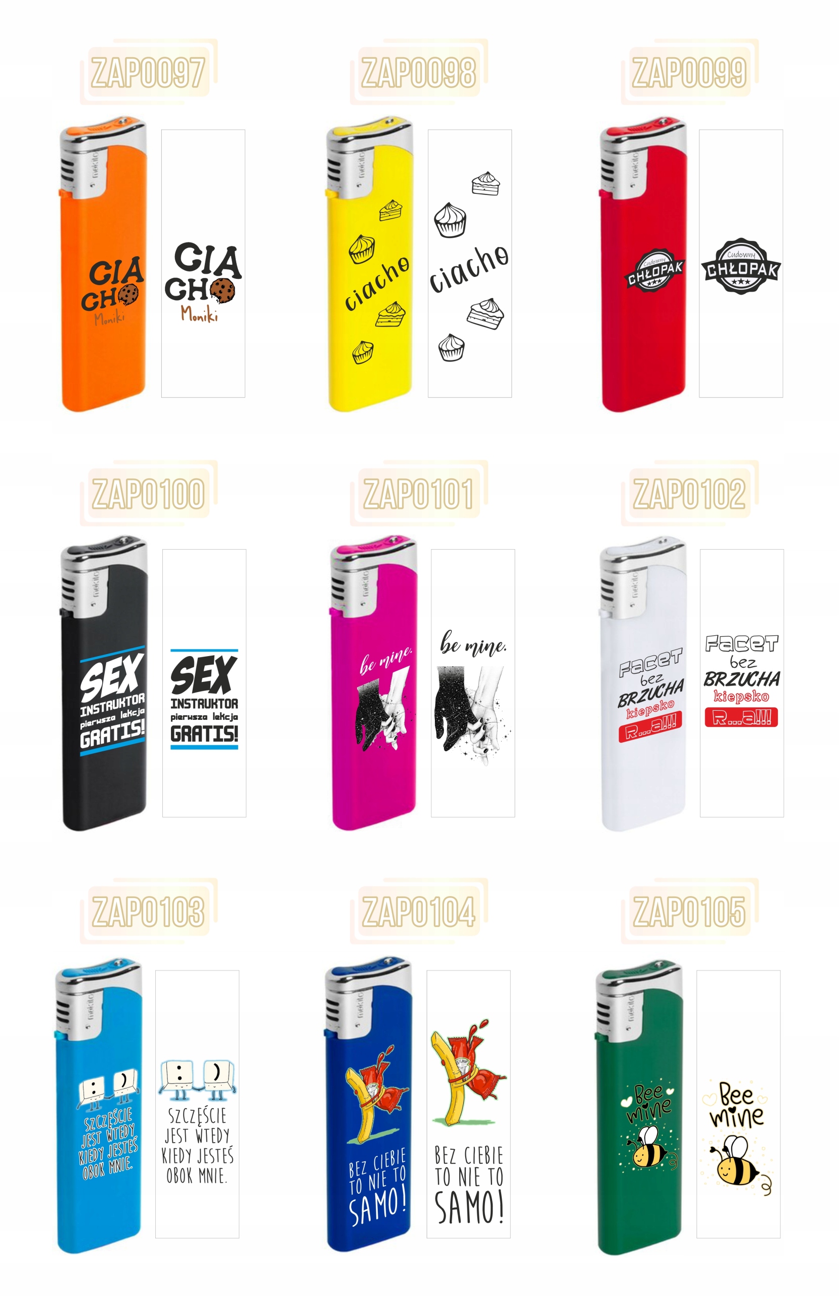 Zapalniczka gazowa z nadrukiem świąteczna prezent twój napis wesołych świąt