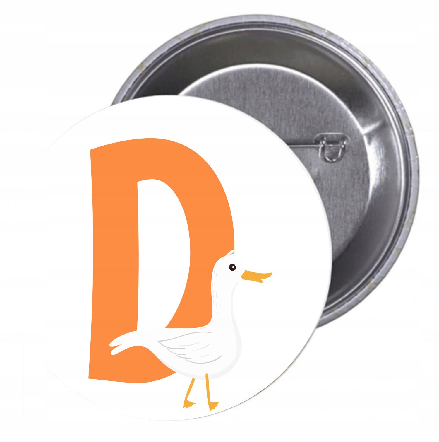 Przypinki buttony LITERKI DLA DZIECI - D