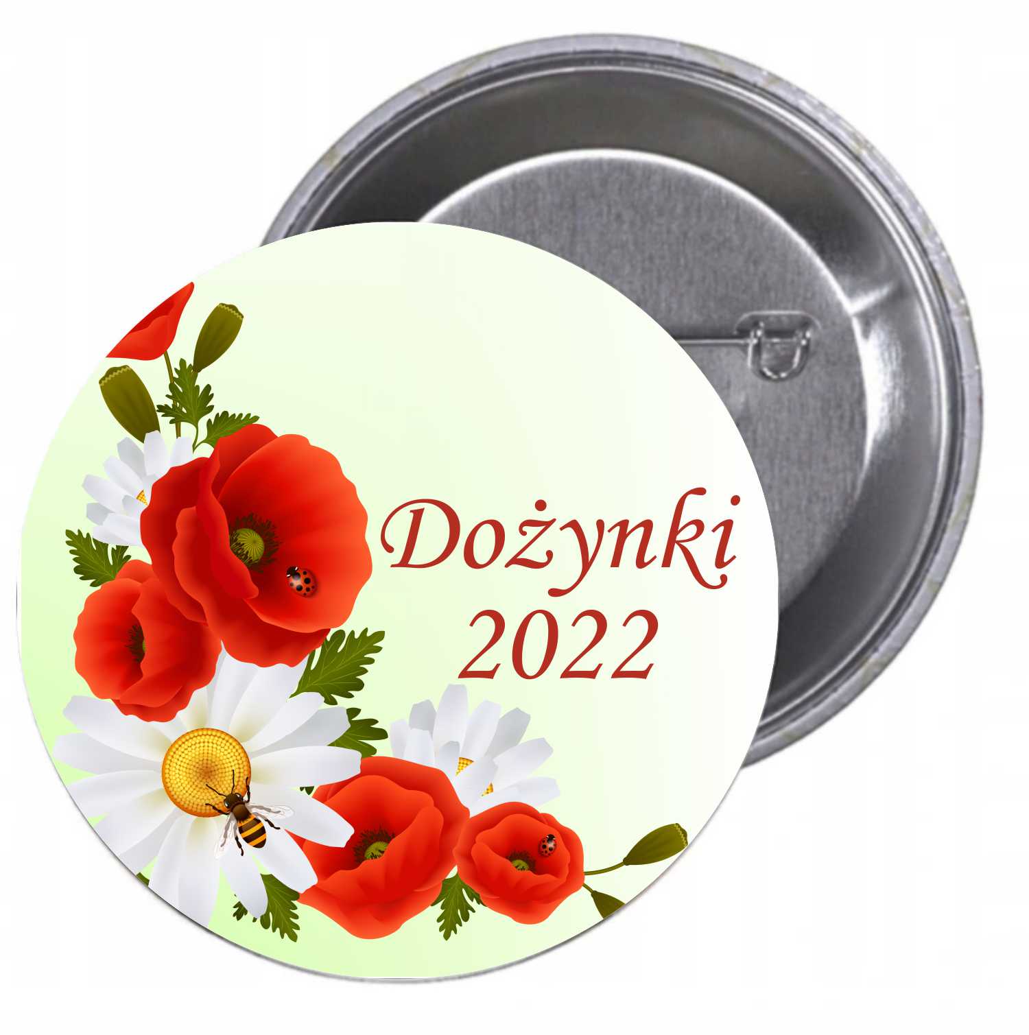 Przypinki buttony TANIO DOŻYNKI 2022 z grafiką