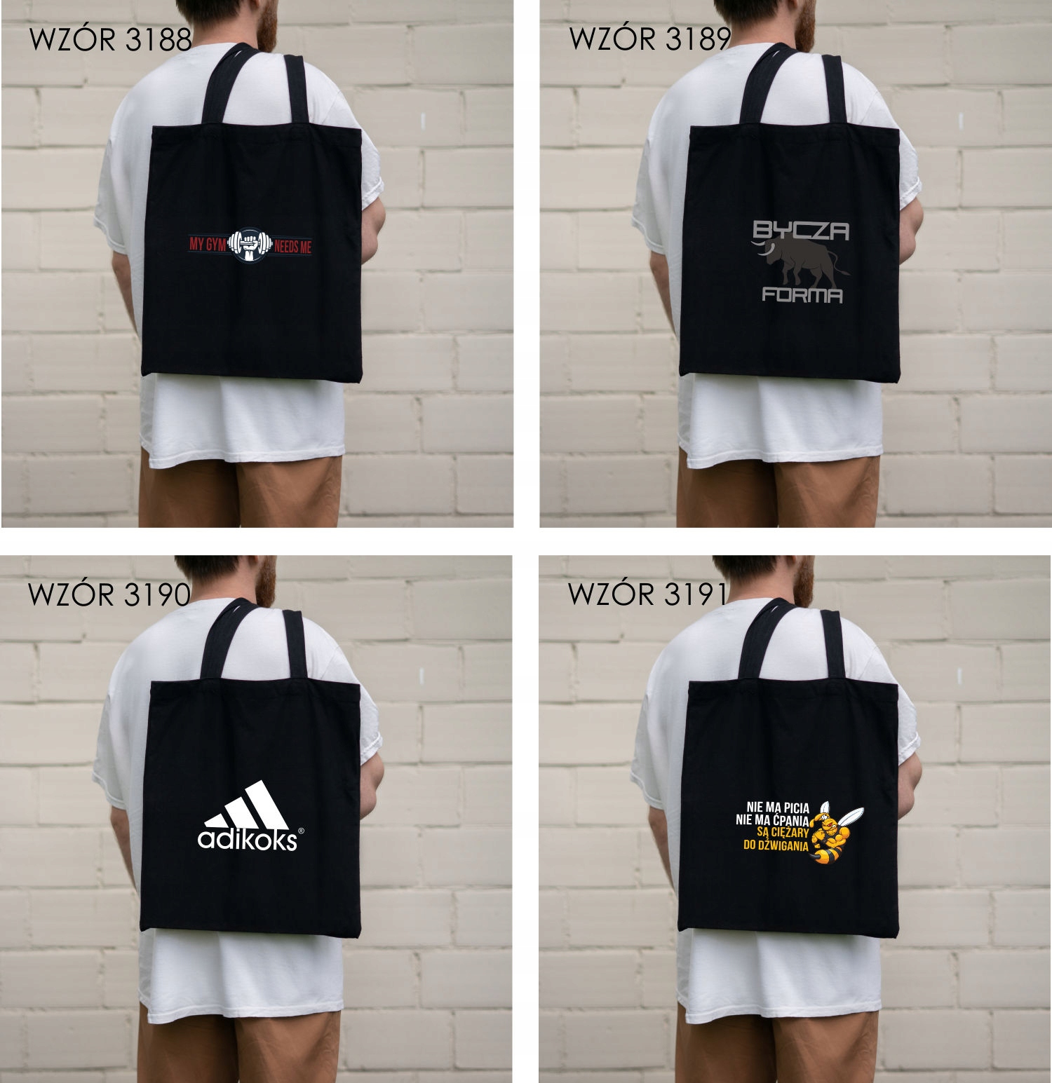 Eko Torba z nadrukiem napis DOBRY DZIK