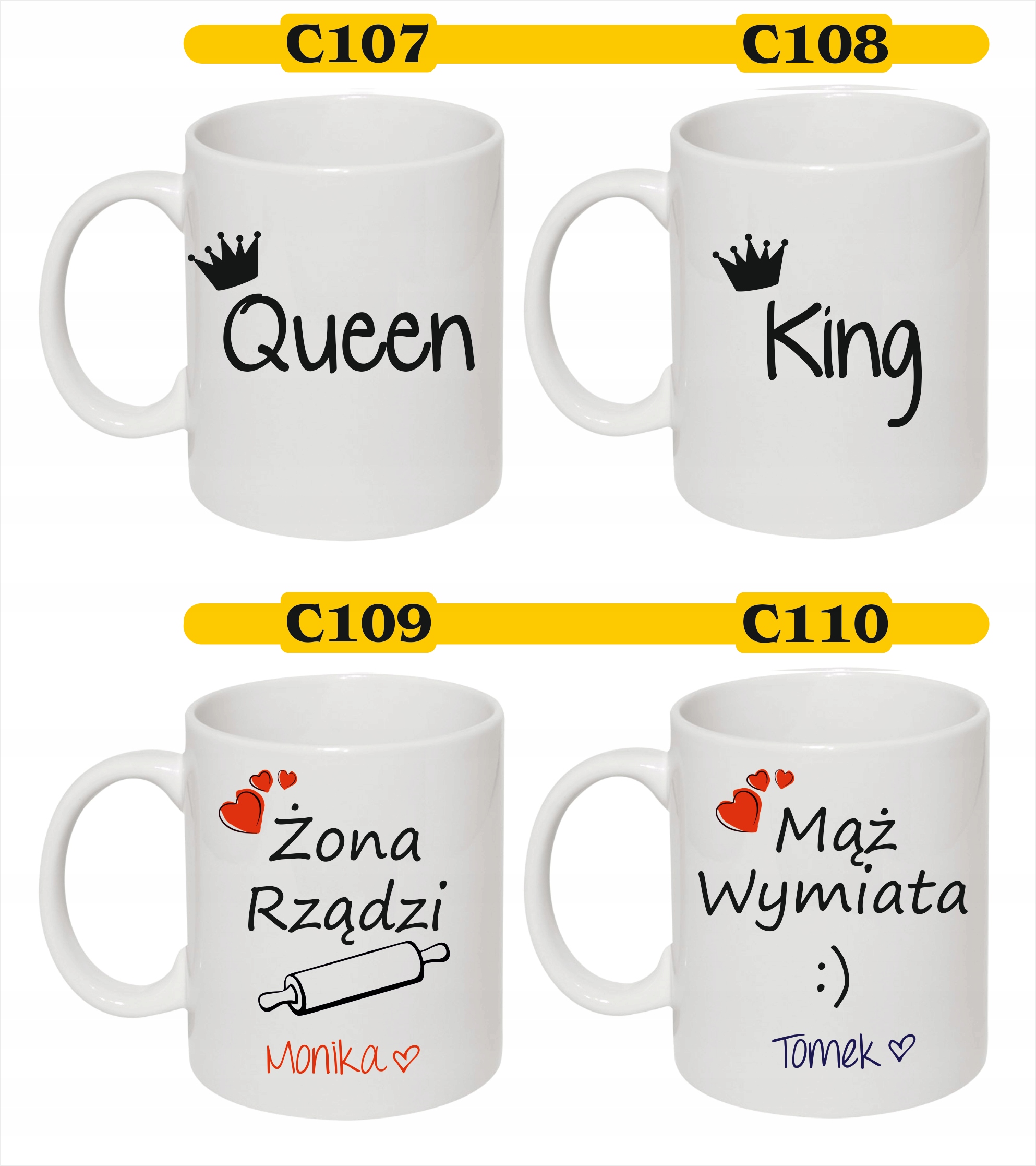 Kubki dla par prezent świąteczny dla znajomych HIT