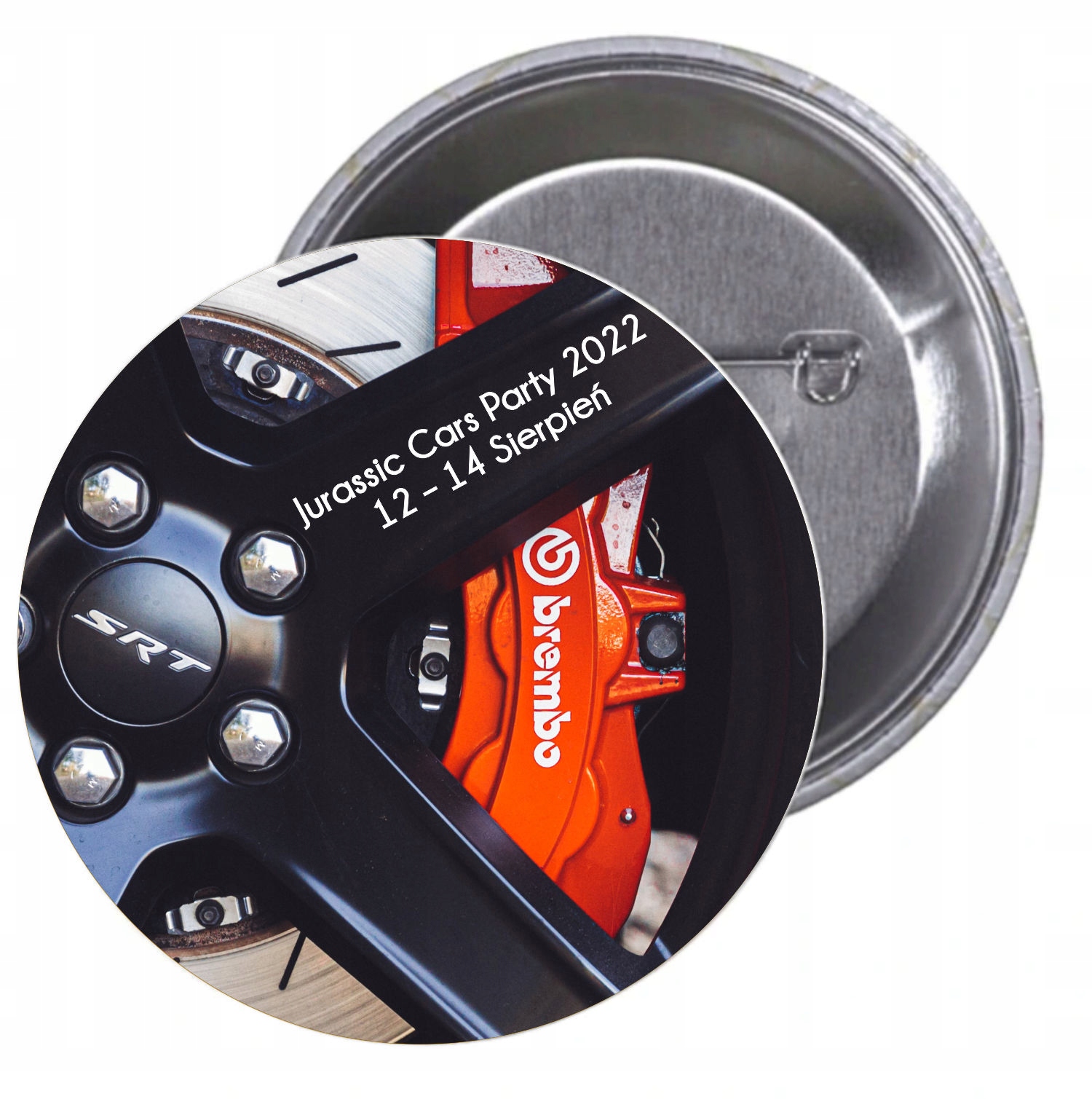 Przypinki buttony ZLOT SAMOCHODOWY z grafiką