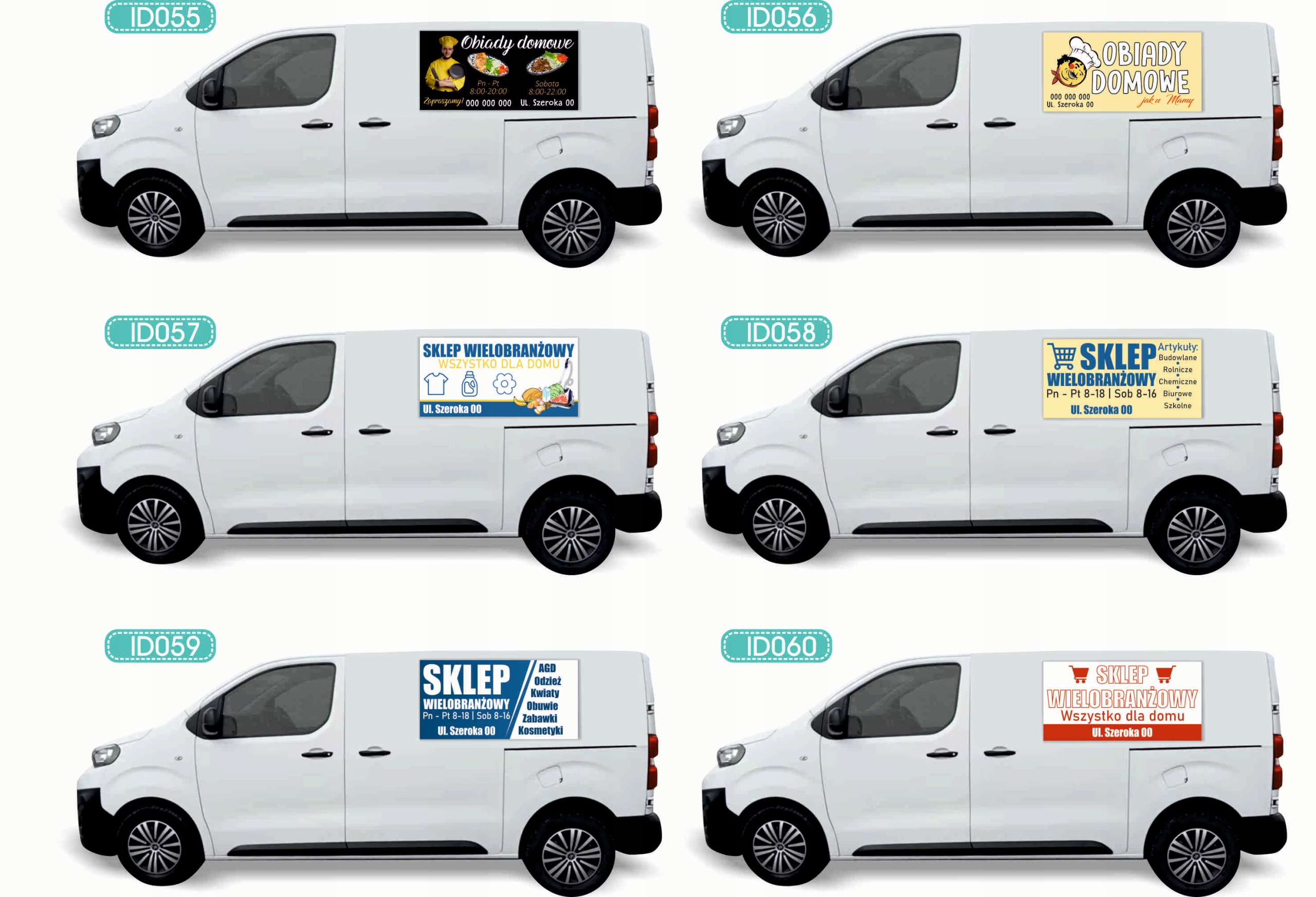 Reklama Naklejka na samochód RÓŻNE WZORY do wyboru UBEZPIECZENIA