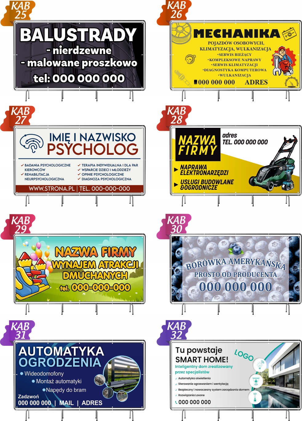 200x100 cm - Baner reklamowy oczkowany Piekarnia, cukiernia