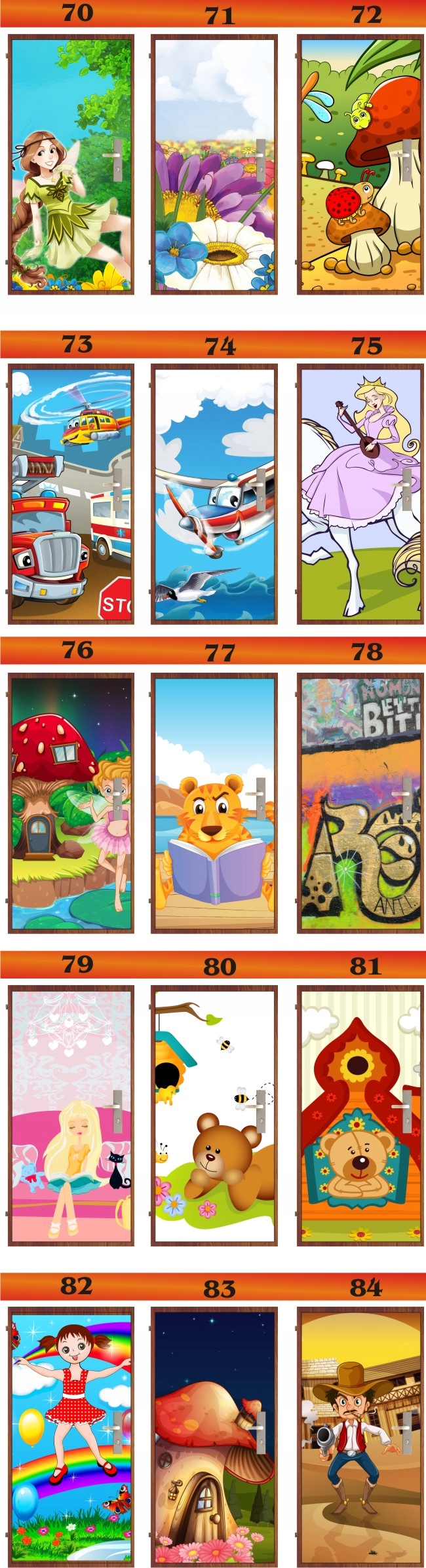 Fototapeta NAKLEJKA okleina drzwi szafe dla dzieci