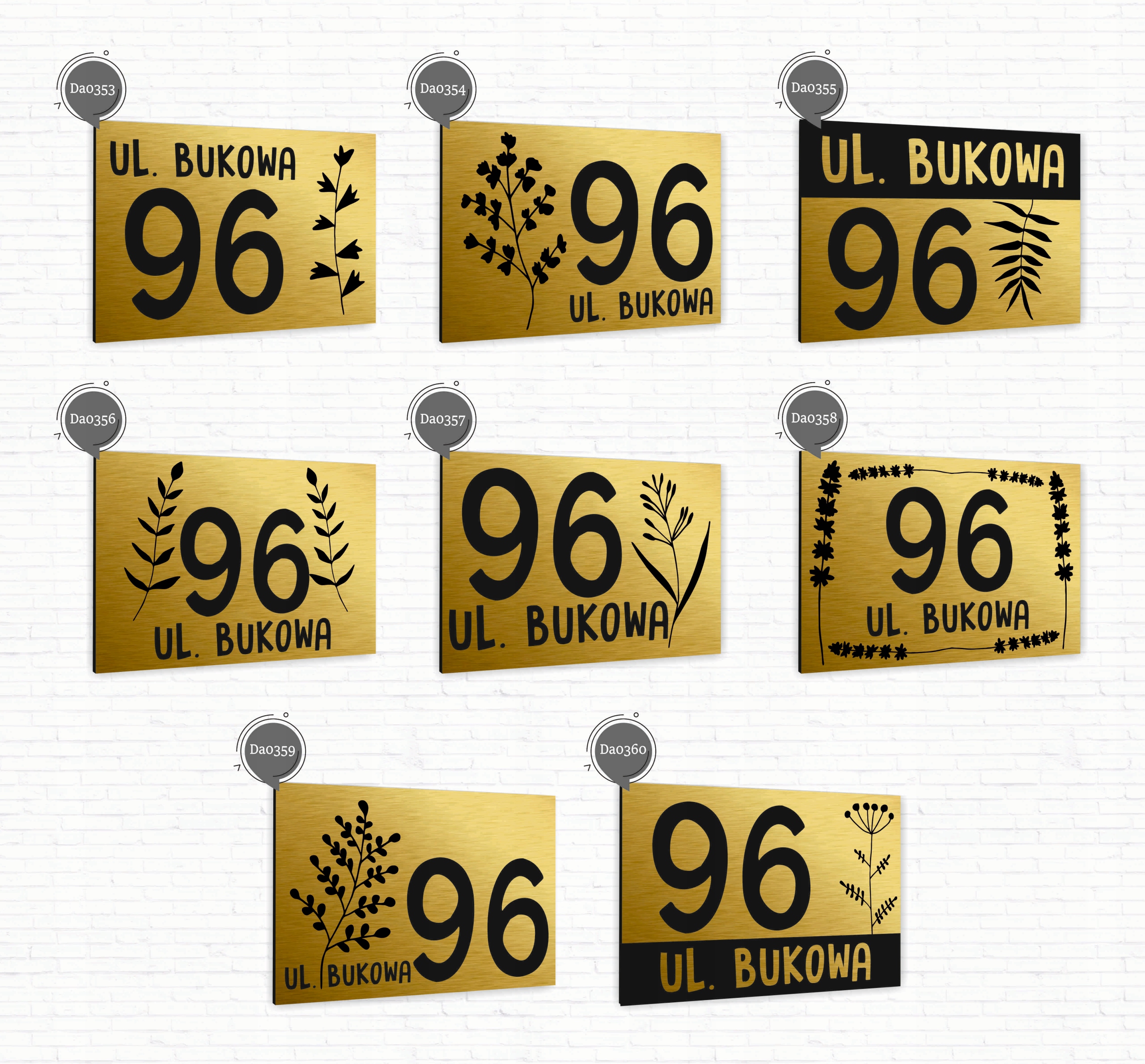 Tabliczka Tablica ADRESOWA srebrna DIBOND 30x20 numer domu ul. duży wybór