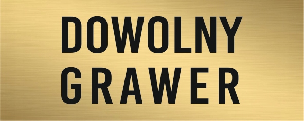 Tabliczka grawerowana Laminat 5x2cm 25szt DOWOLNY GRAWER napis logo złota