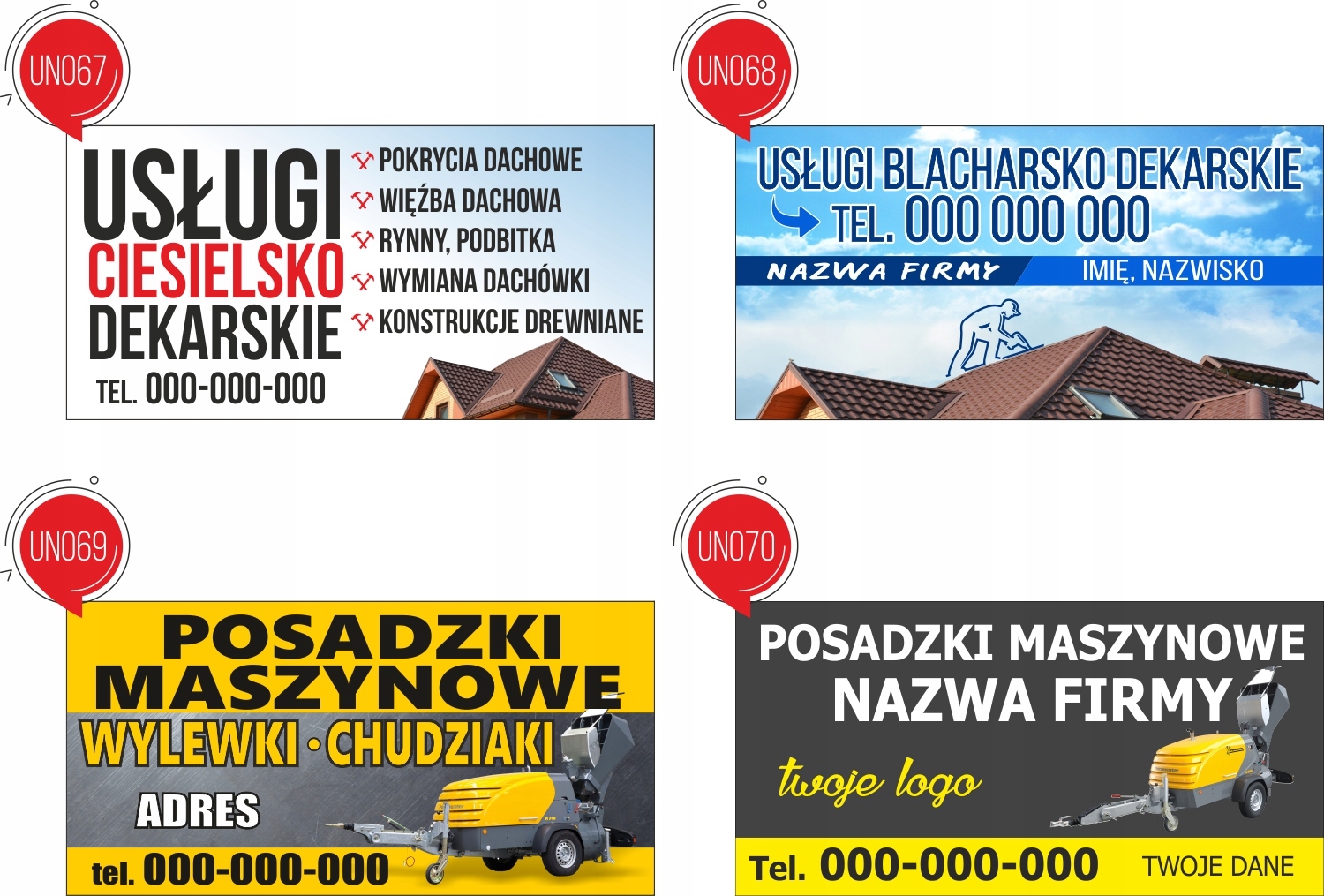 Reklama Naklejka na samochód INSTALACJE LOGO DANE