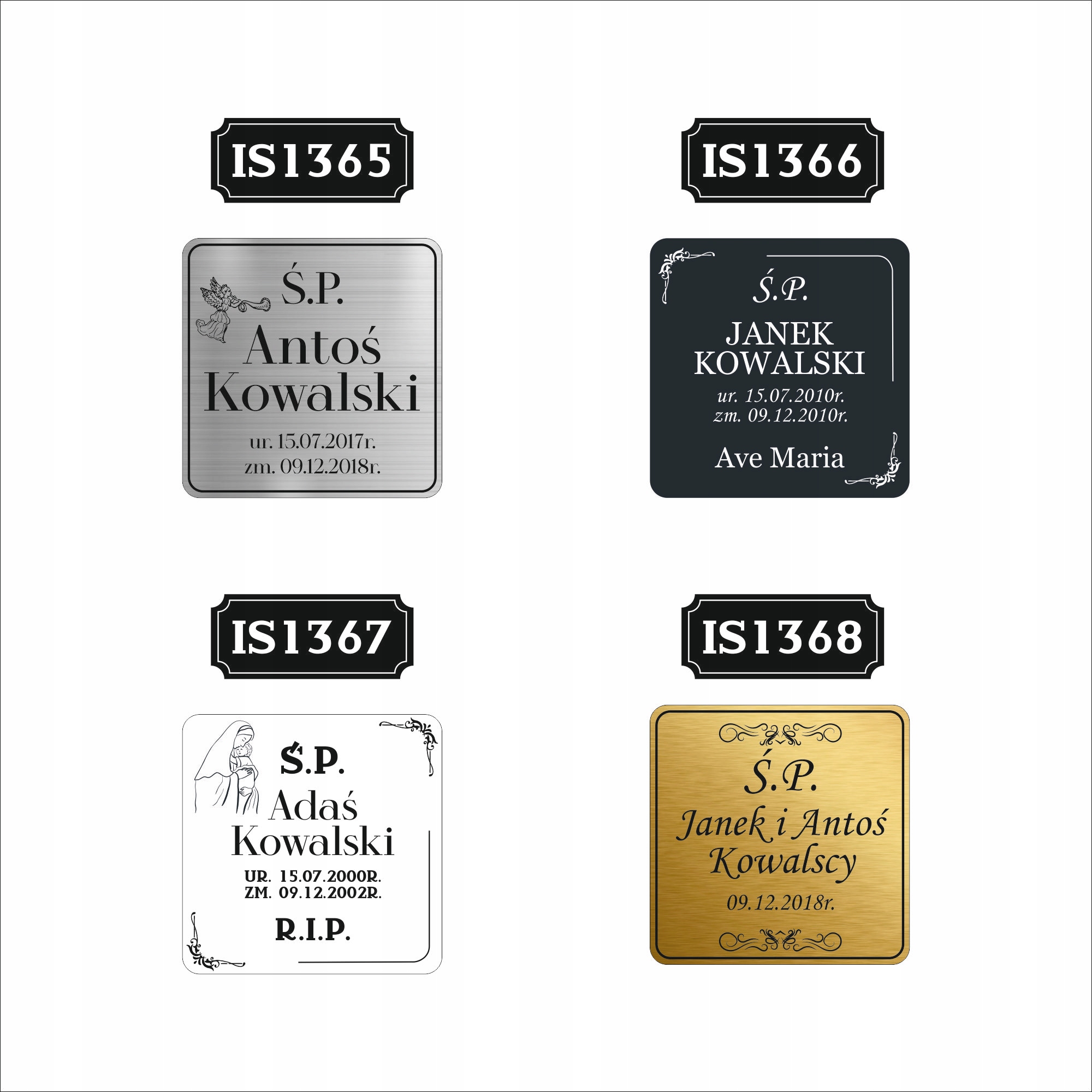 Tabliczka z GRAWEREM Tablica nagrobna nagrobkowa pamiątkowa 20 cm