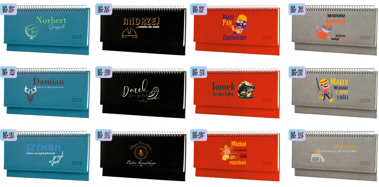 TERMINARZ STRAŻAKA personalizowany 2026 tygodniowy kalendarz biurkowy