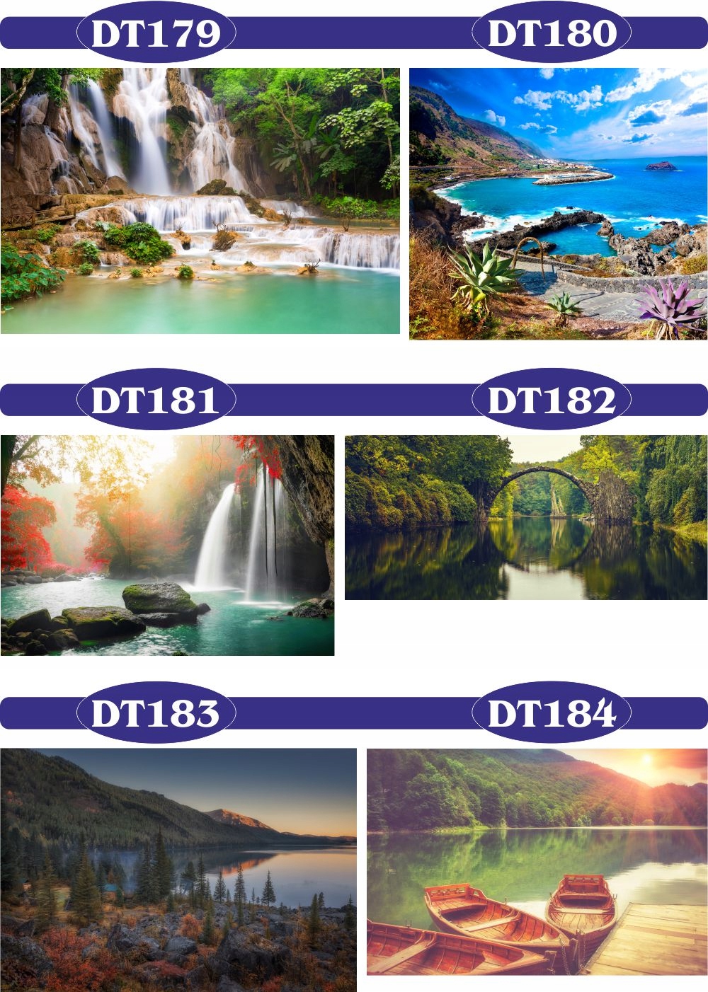 FOTOTAPETY 3d widoki wodospad most las drzewa