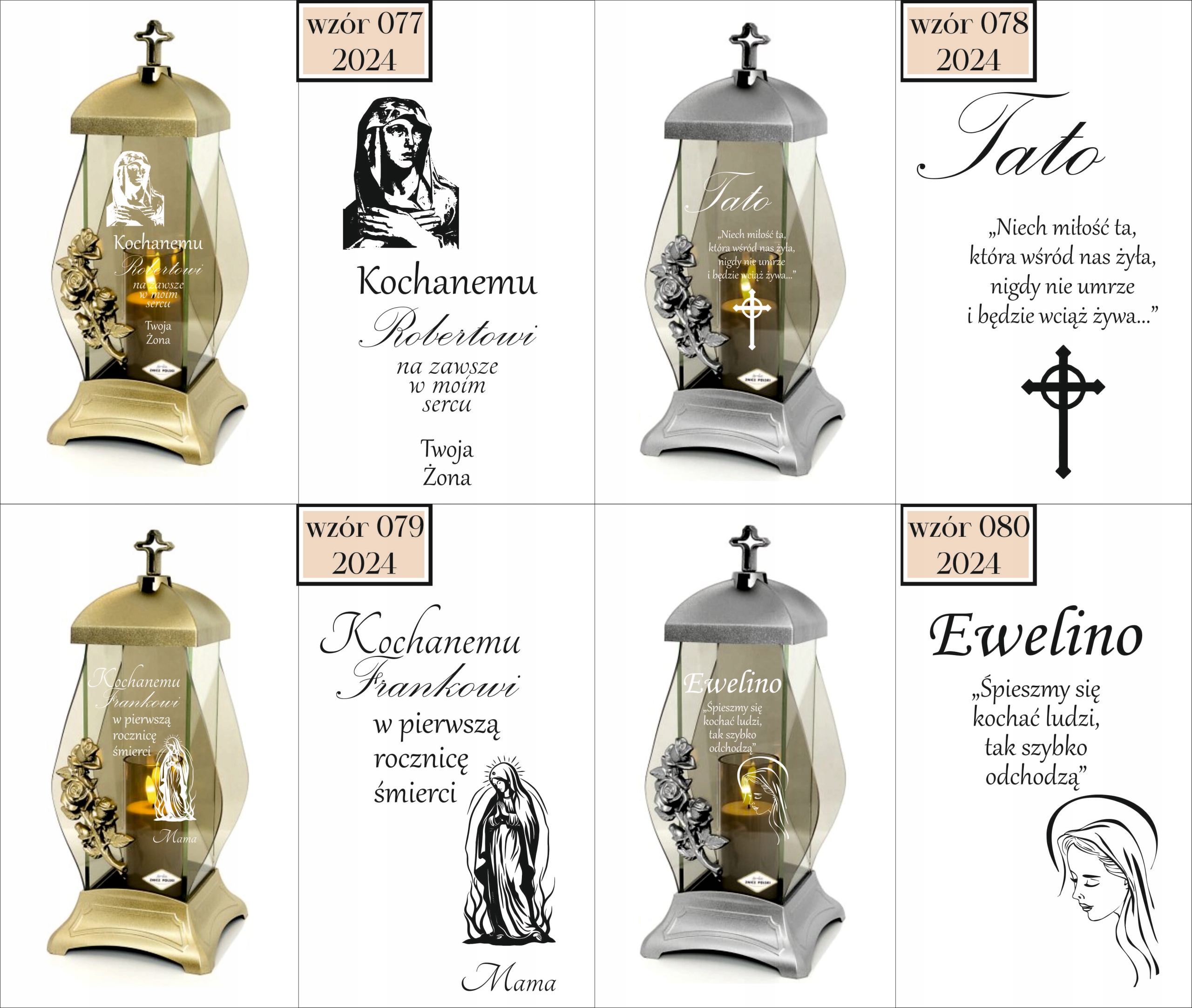 ZNICZ z różą GRAWER KAPLICZKA personalizowany napis dedykacja DLA BRATA