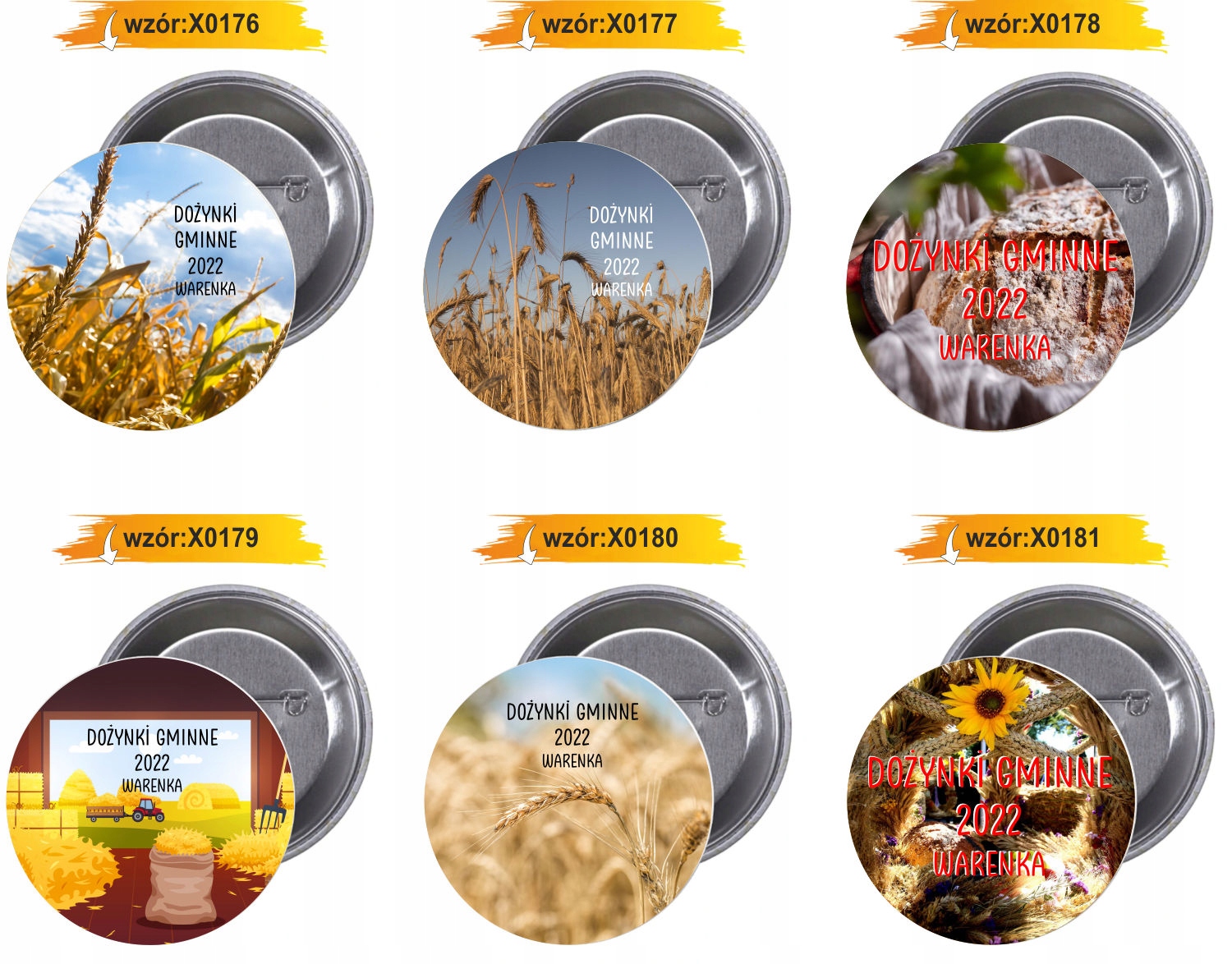 Przypinki buttony DOŻYNKI GMINNE
