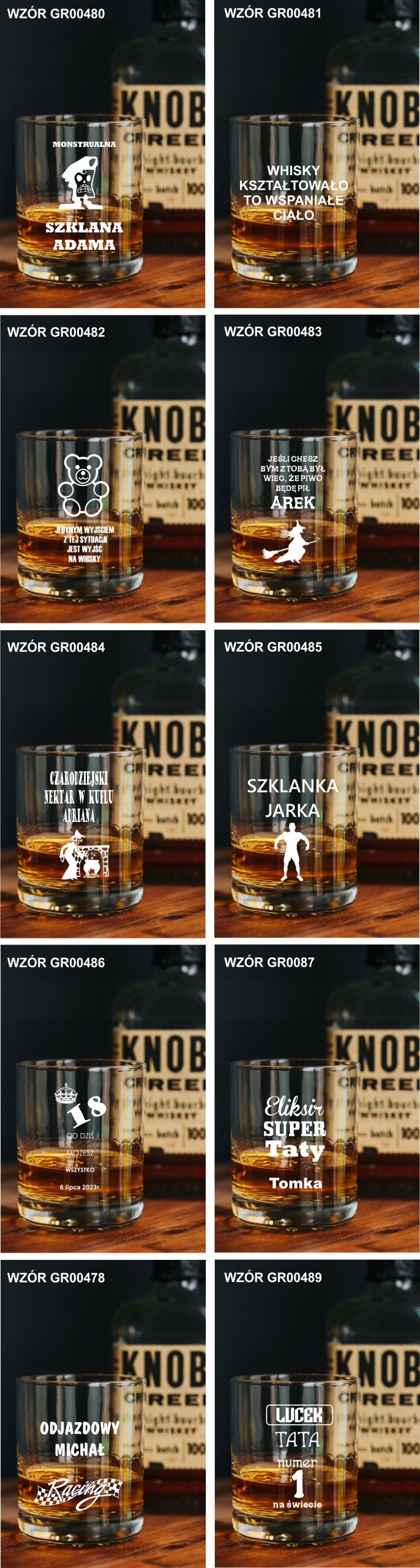 Szklanka do WHISKY z grawerem prezent na święta