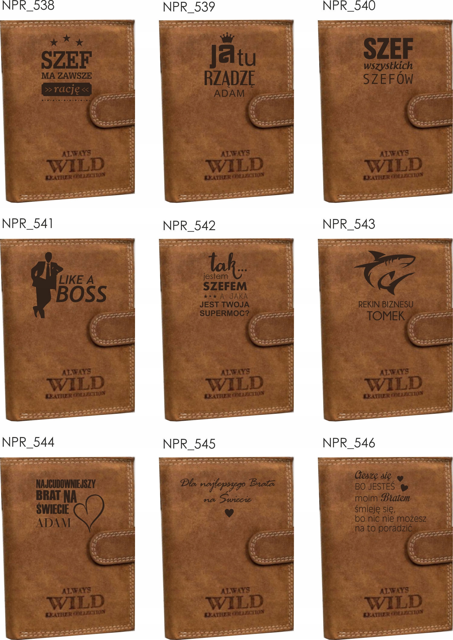 Prezent portfel męski skórzany BOX szwagier GRAWER