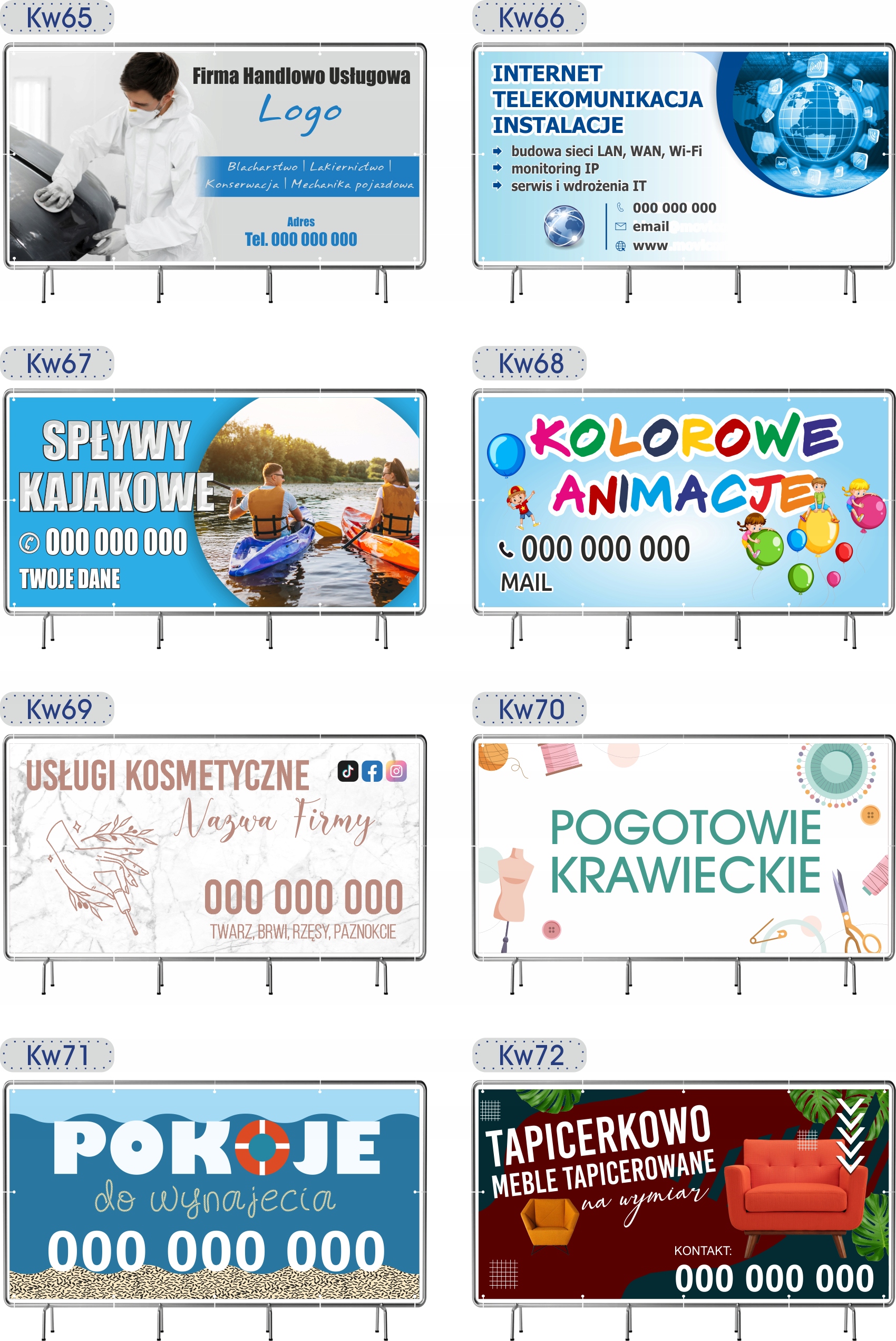 BANER REKLAMOWY na siatce mesh 200x100cm gotowy projekt REMONTY WYKOŃCZENIA