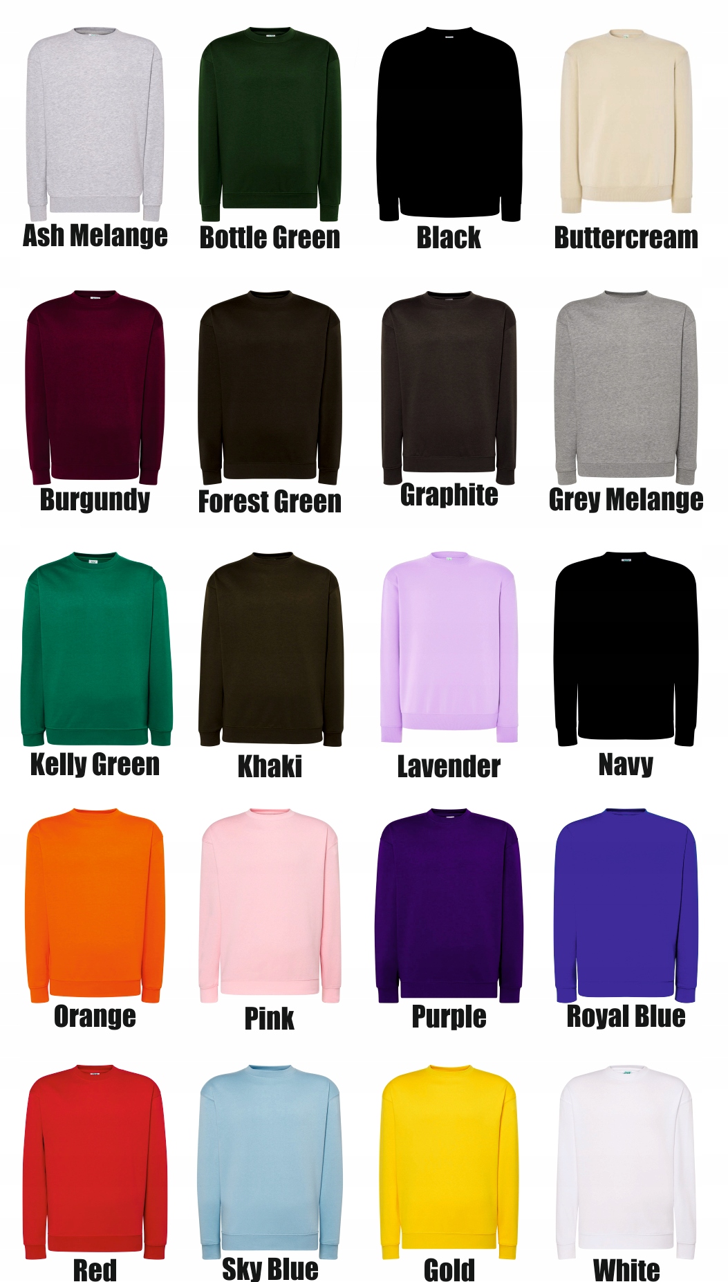 BLUZA męska z okrągłym dekoltem TWÓJ HAFT LOGO GRAFIKA reklamowa 5 sztuk