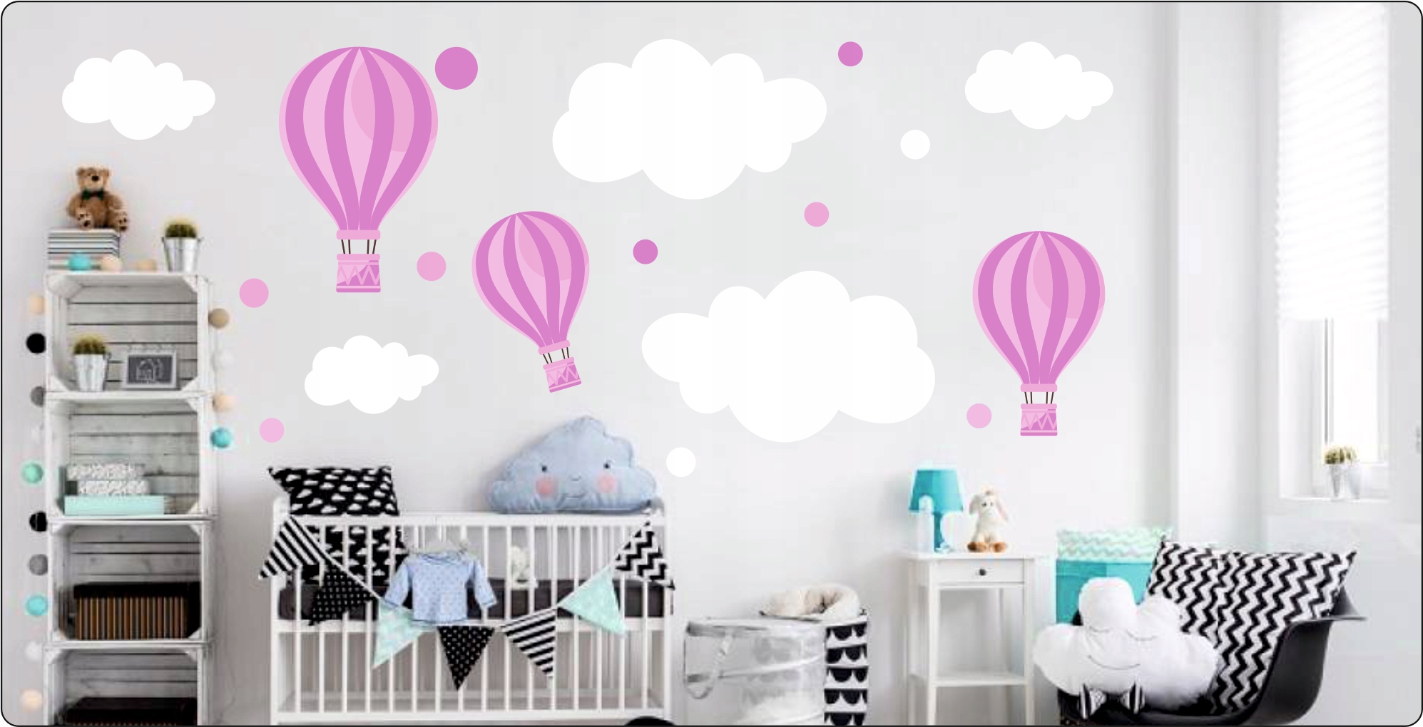 Naklejka ścienna dekoracyjna BALONIKI dla dzieci