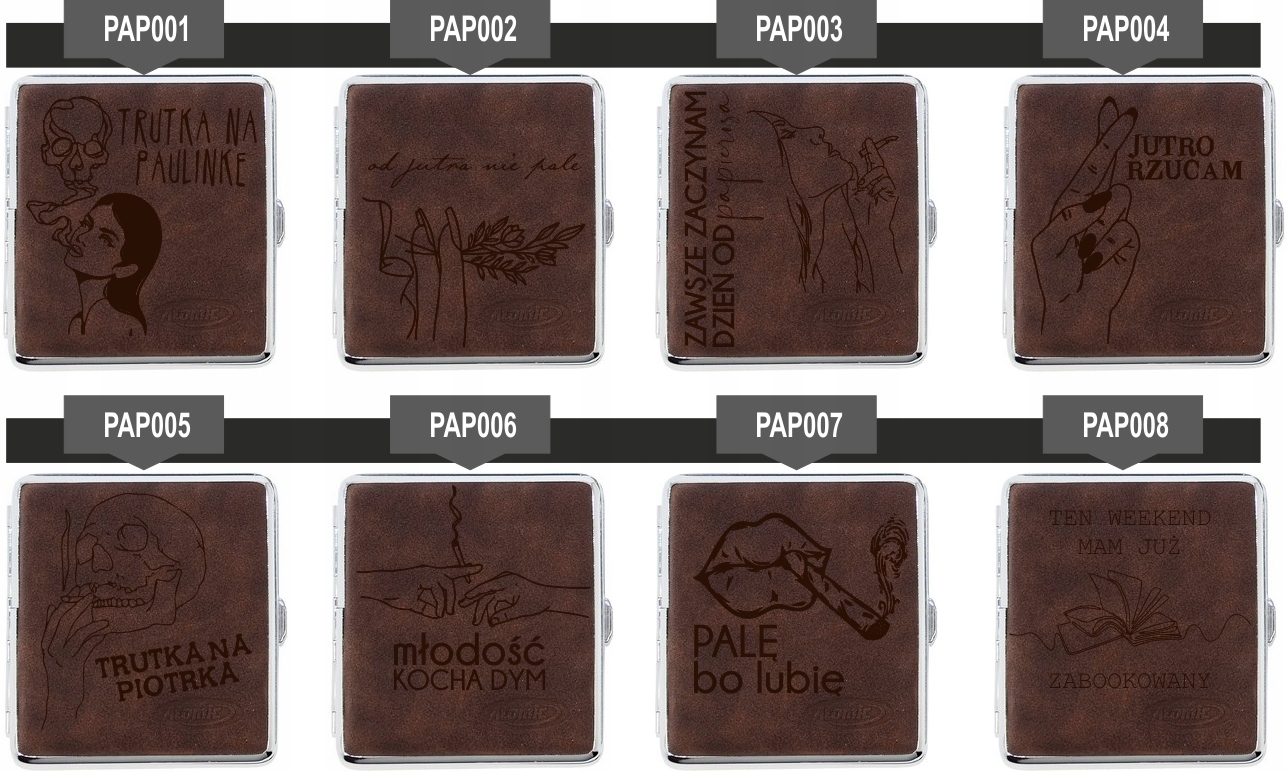 Papierośnica zamszowa GRAWEROWANA PREZENT dla niej