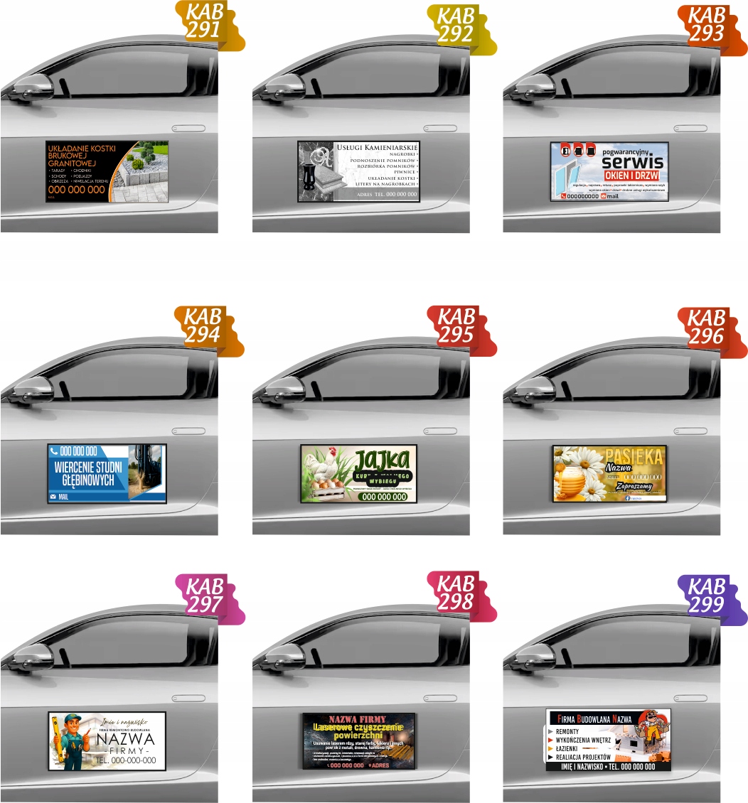 Magnes na samochód reklama magnetyczna 60x30 cm PSYCHOLOG BIEGŁY SĄDOWY