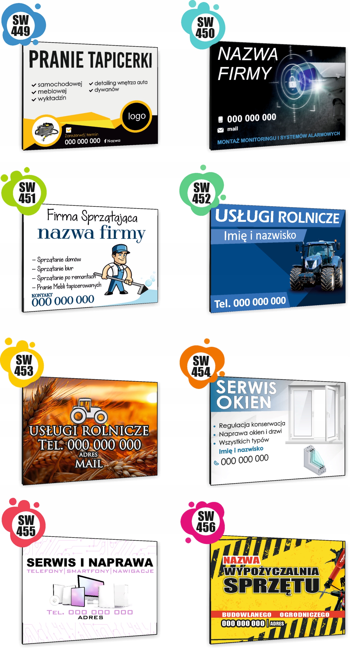 TABLICZKA REKLAMOWA szyld z nadrukiem 40x30 cm usługi dekarskie