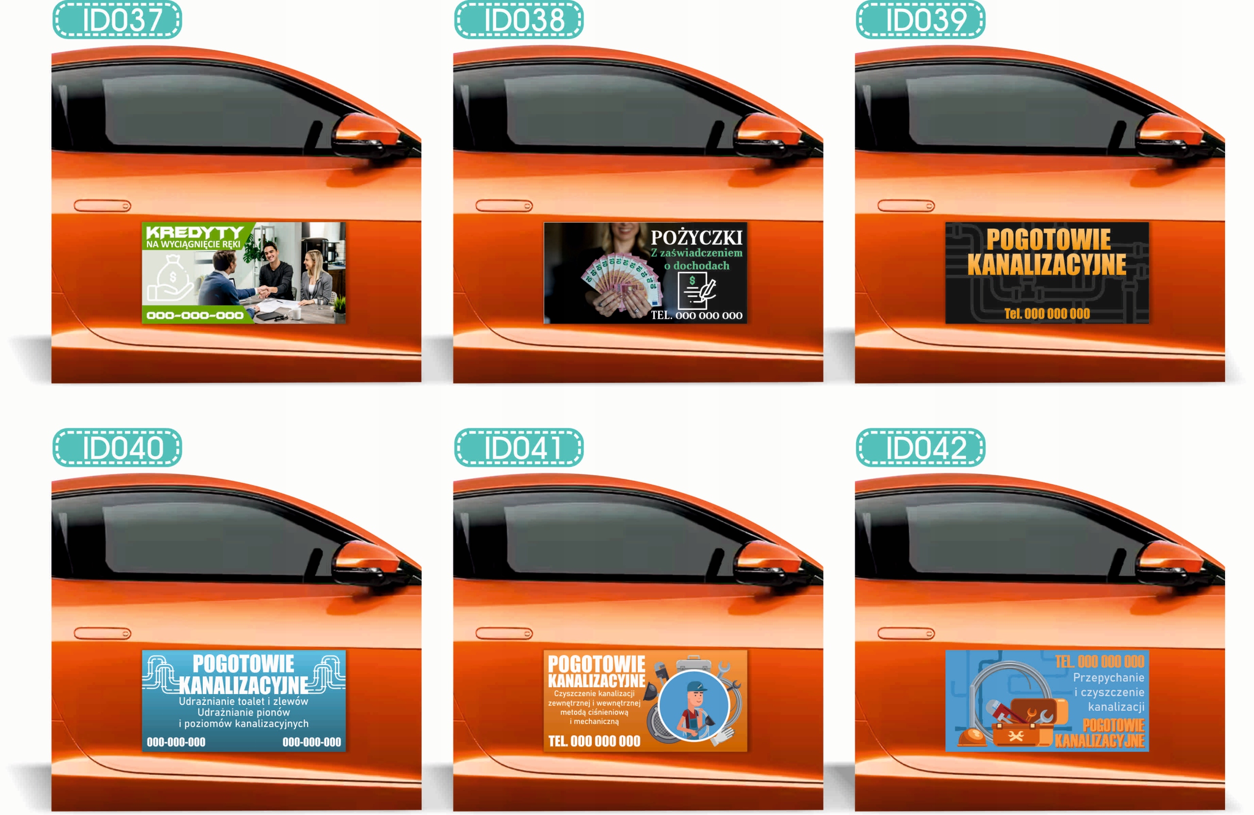 Magnes na samochód reklama magnetyczna 60x30 APARTAMENTY DO WYNAJĘCIA